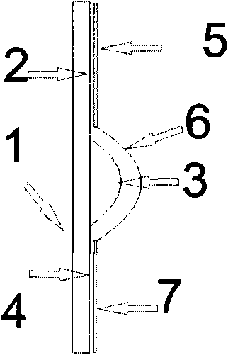 A patch for treating cold and stuffy nose by acting on the Tiantu acupoint in the fossa of the front neck