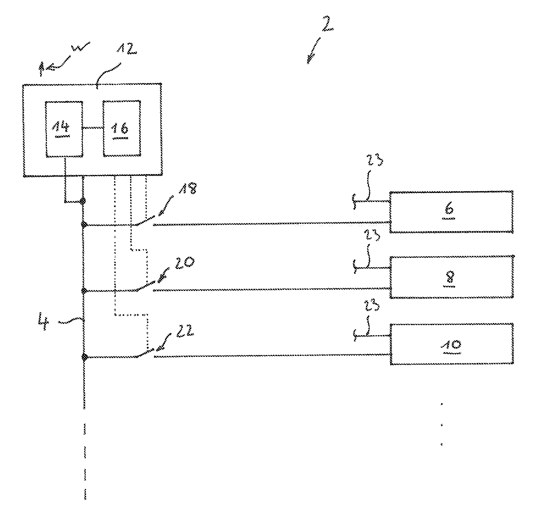 Method for detecting a device that generates spurious signals in an electrical network, an electrical system and an aircraft