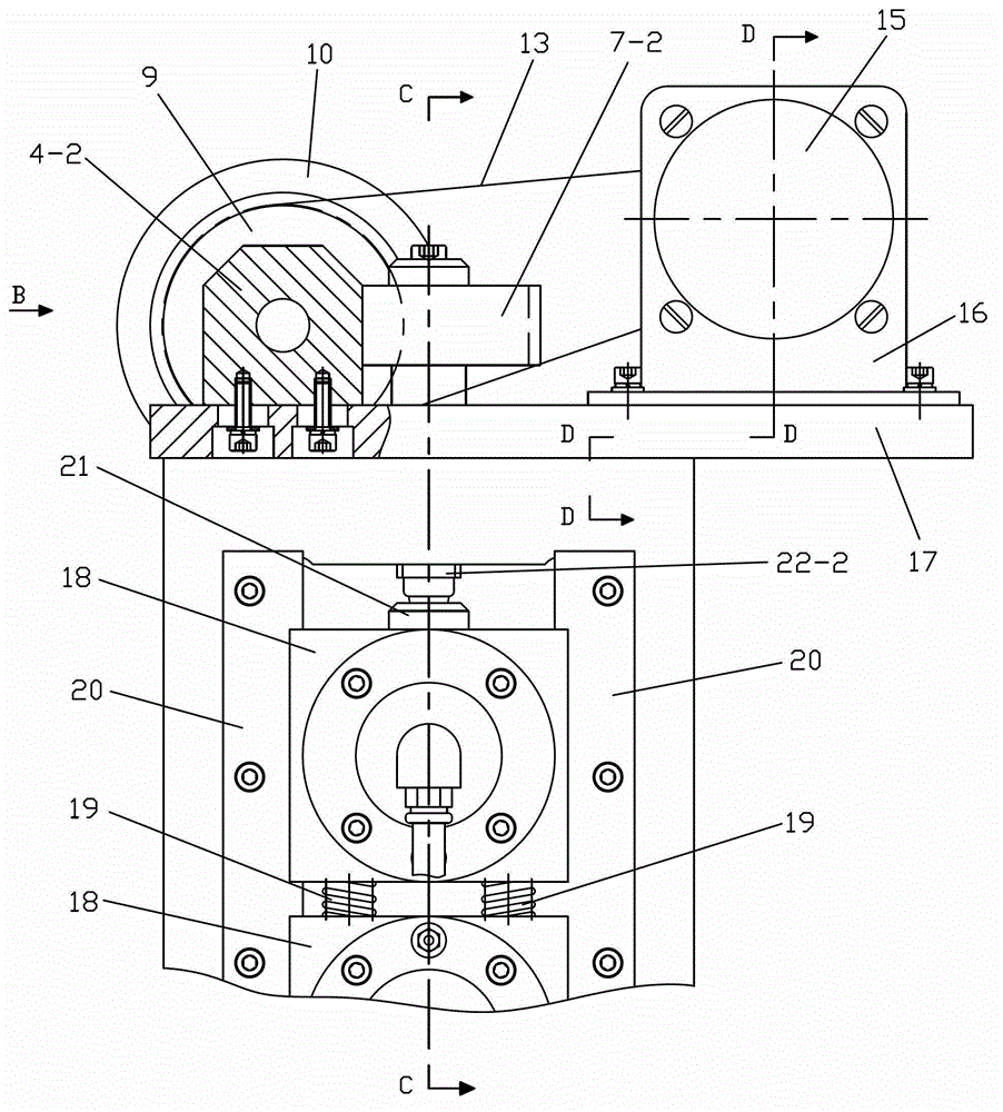 Roller adjusting mechanism of small standard copper belt rolling machine
