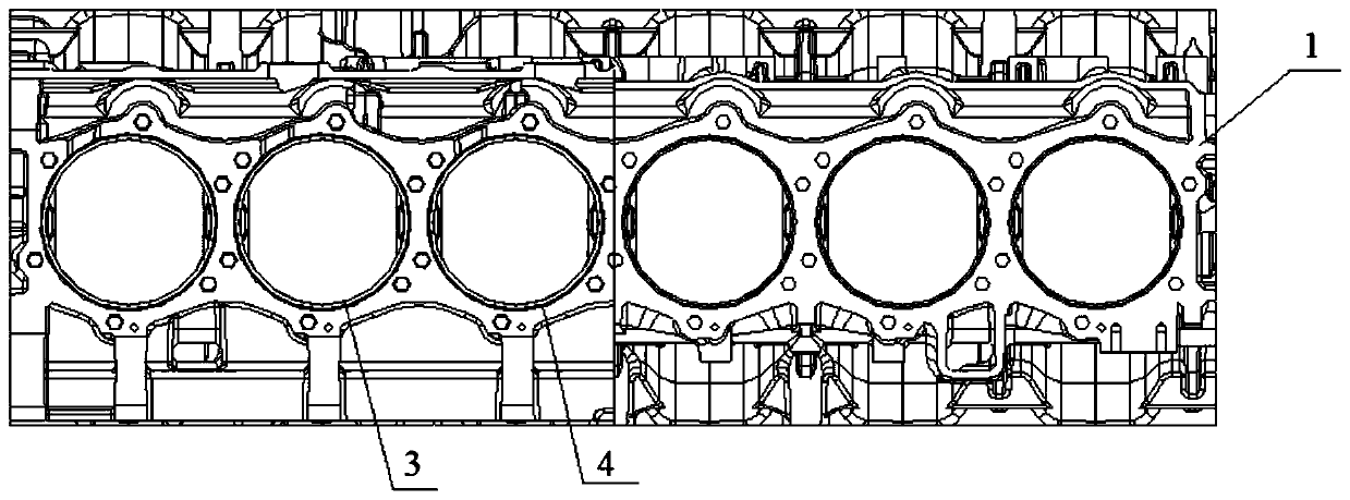 Straight cylinder block capable of improving machine body rigidity and NVH performances