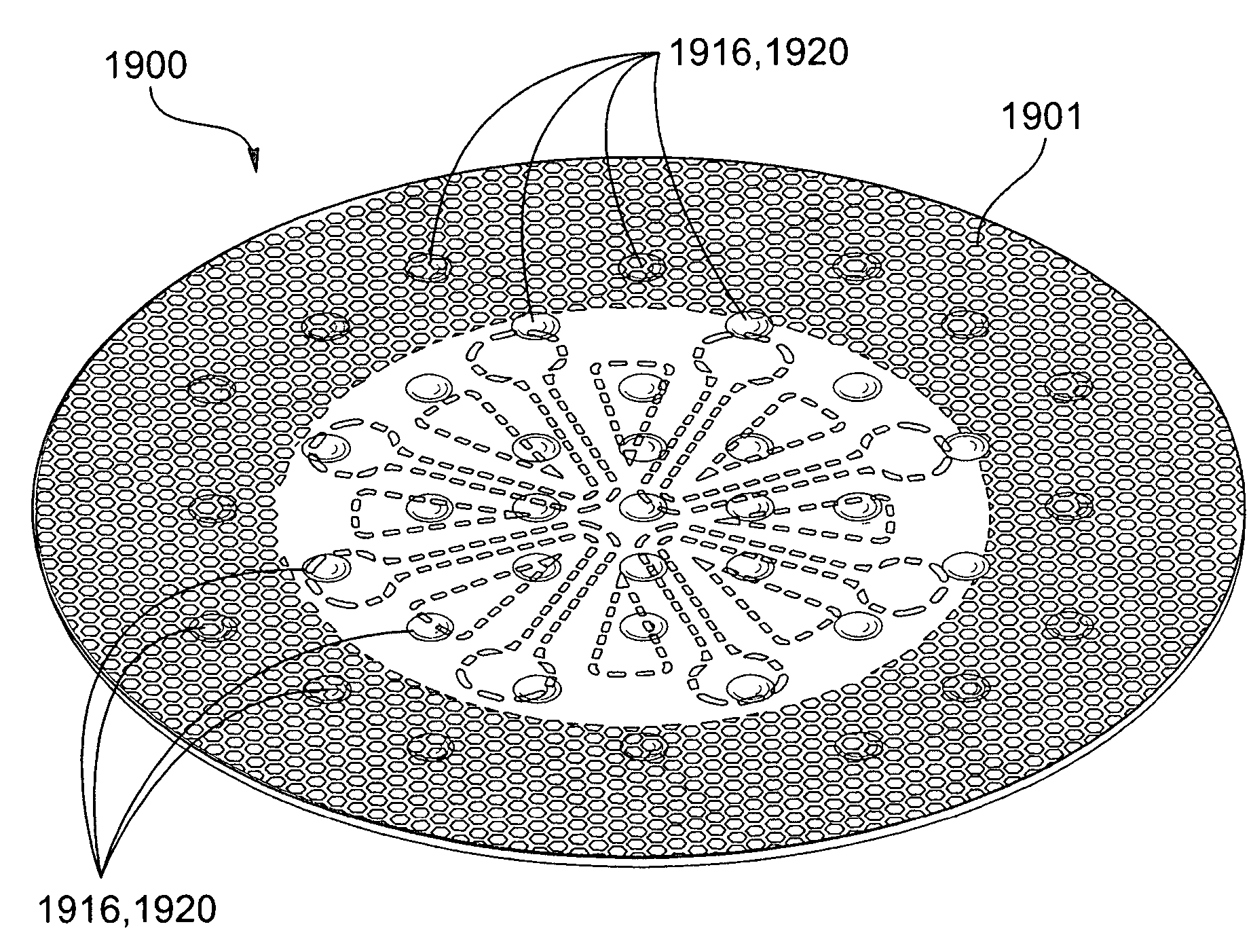 Microwave packaging with indentation patterns