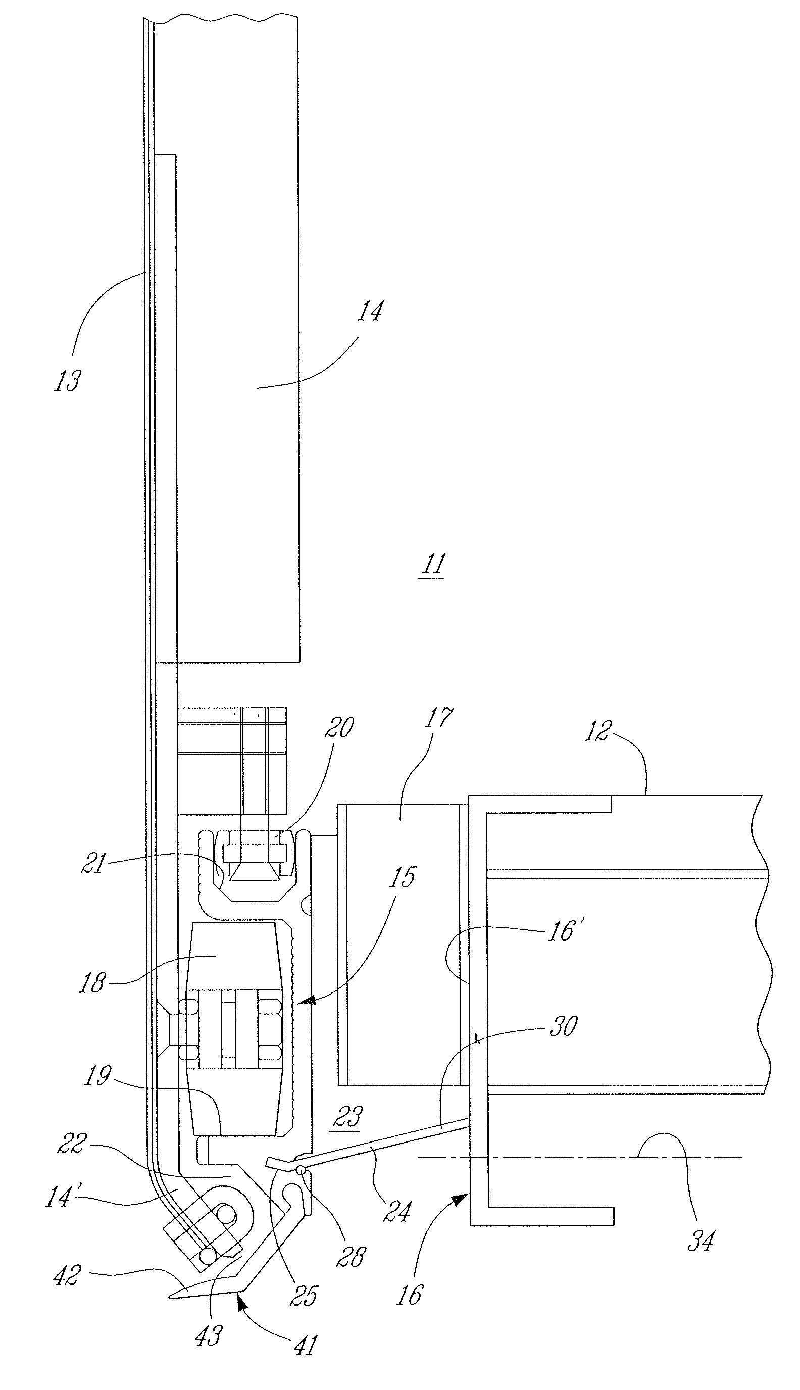 Shield assembly for cargo space of a transport vehicle