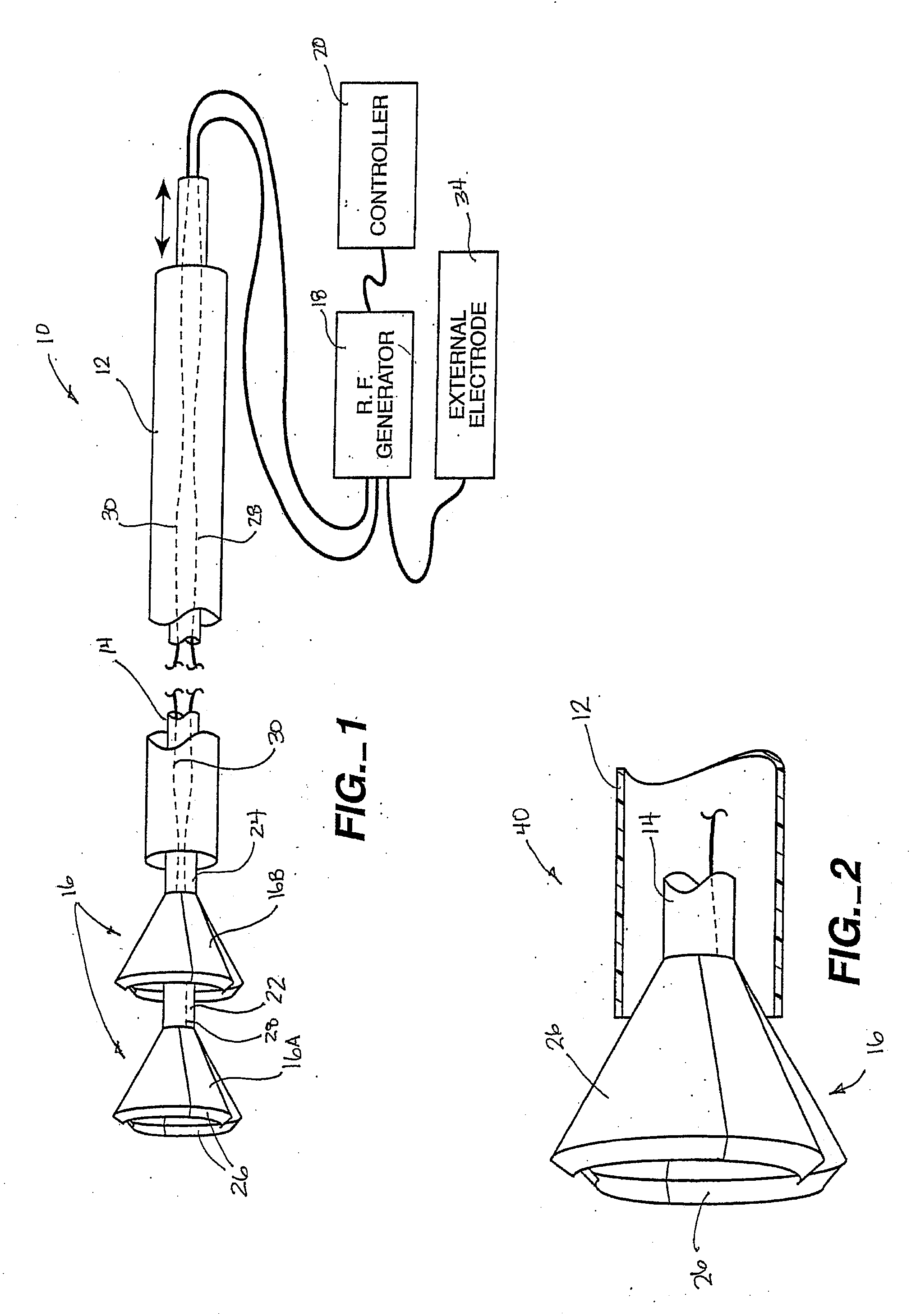 Expandable electode devices and methods of treating bronchial tubes