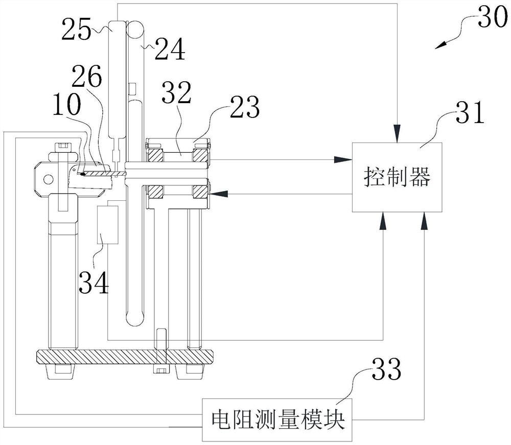 Contact resistance detection device and control method thereof