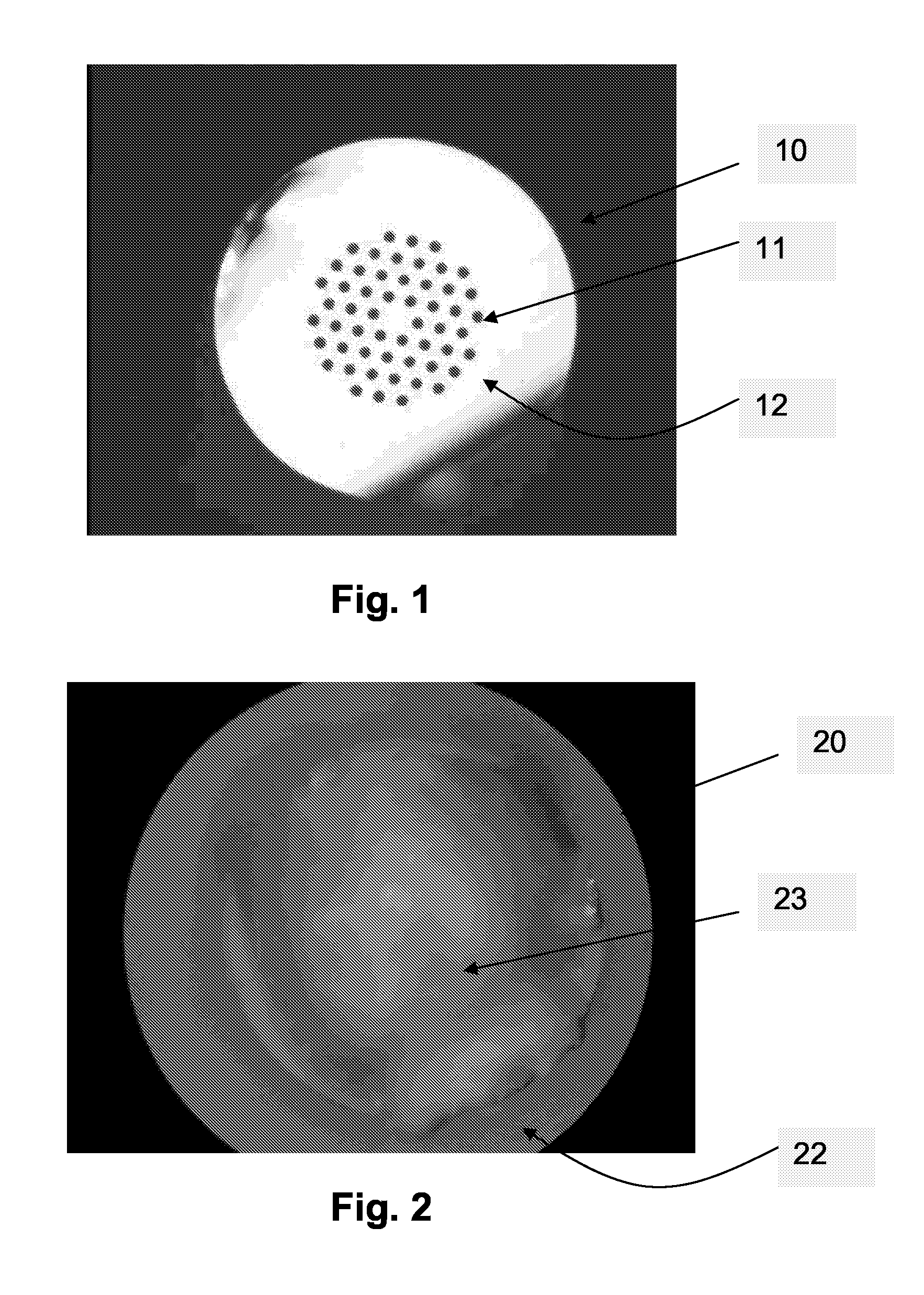 Method of inducing refractive index structures in a micro-structured fiber, a micro-structured fiber and an article