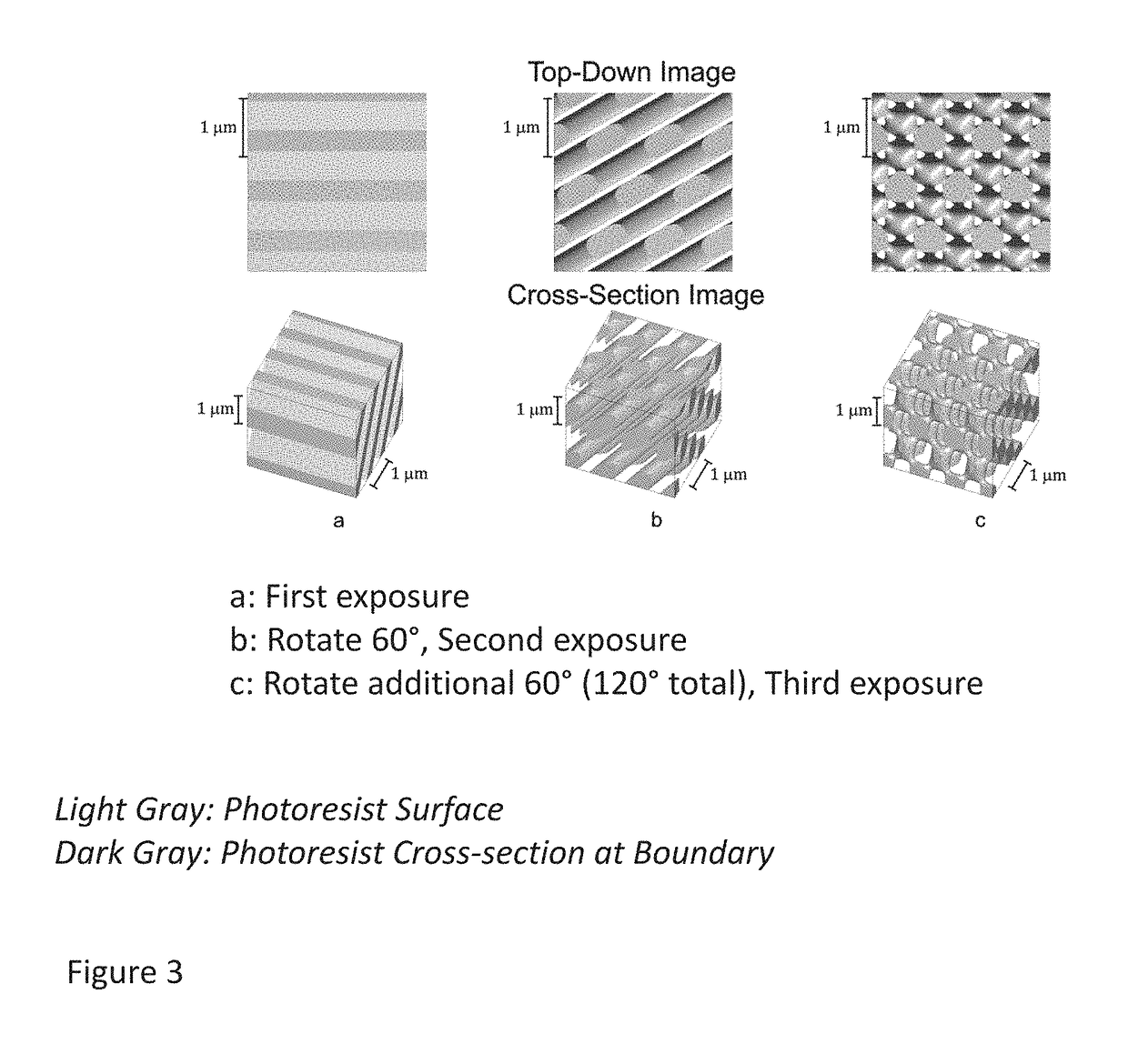 Method and apparatus for fabrication of large area 3D photonic crystals with embedded waveguides