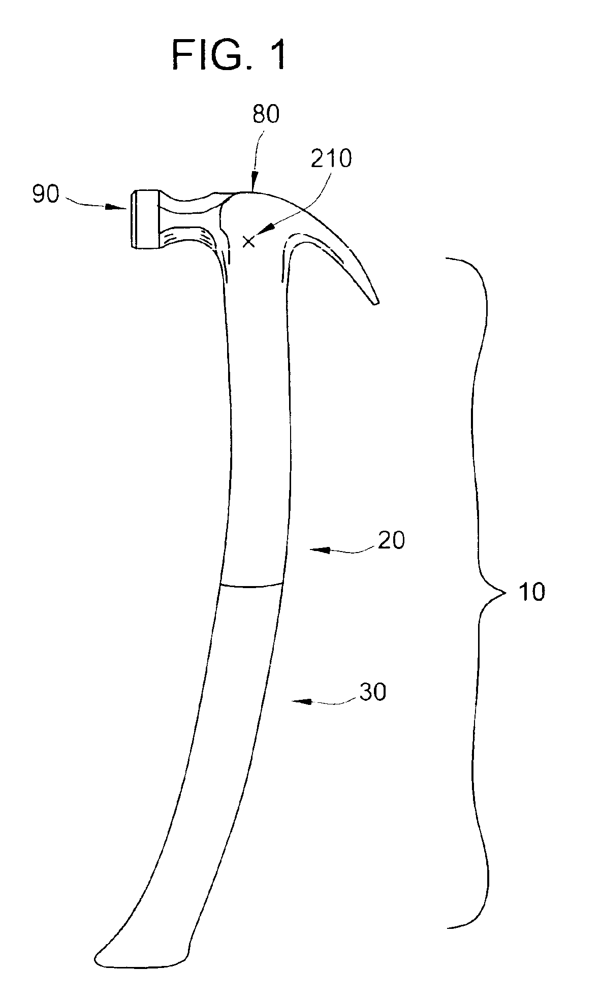 Striking tool with weight forward head