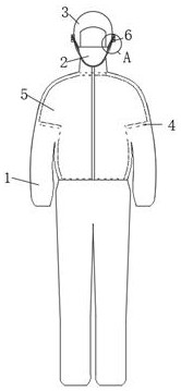 Clinical universal protective garment for internal medicine nursing and radiology departments