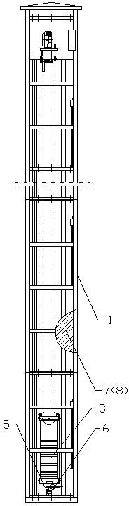 Integrated building-block-type lift of strip steel structure
