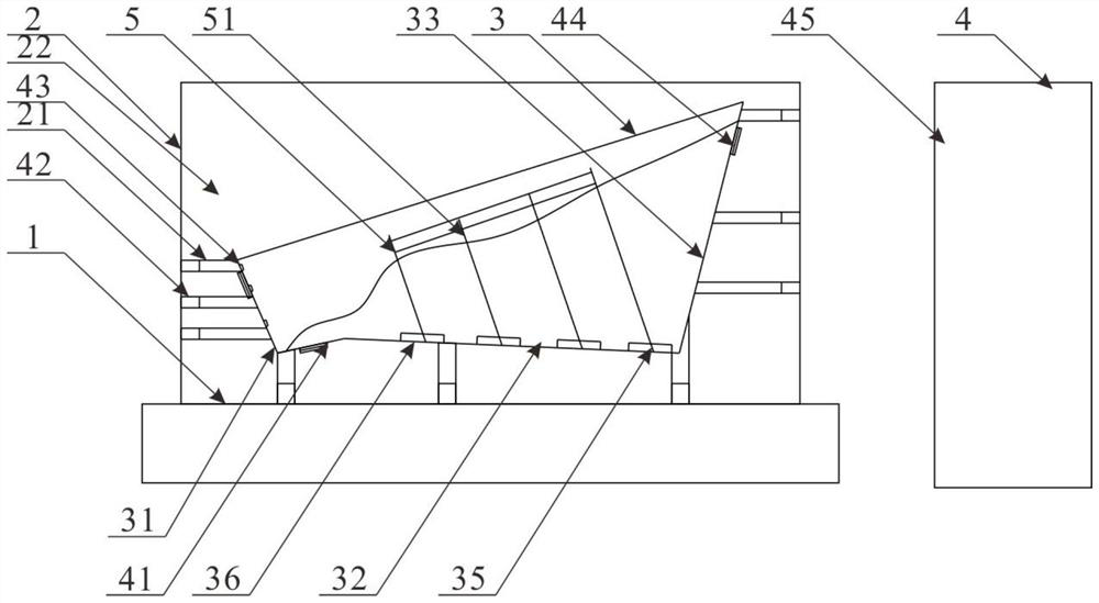 High slope support anti-seismic experiment device and experiment method