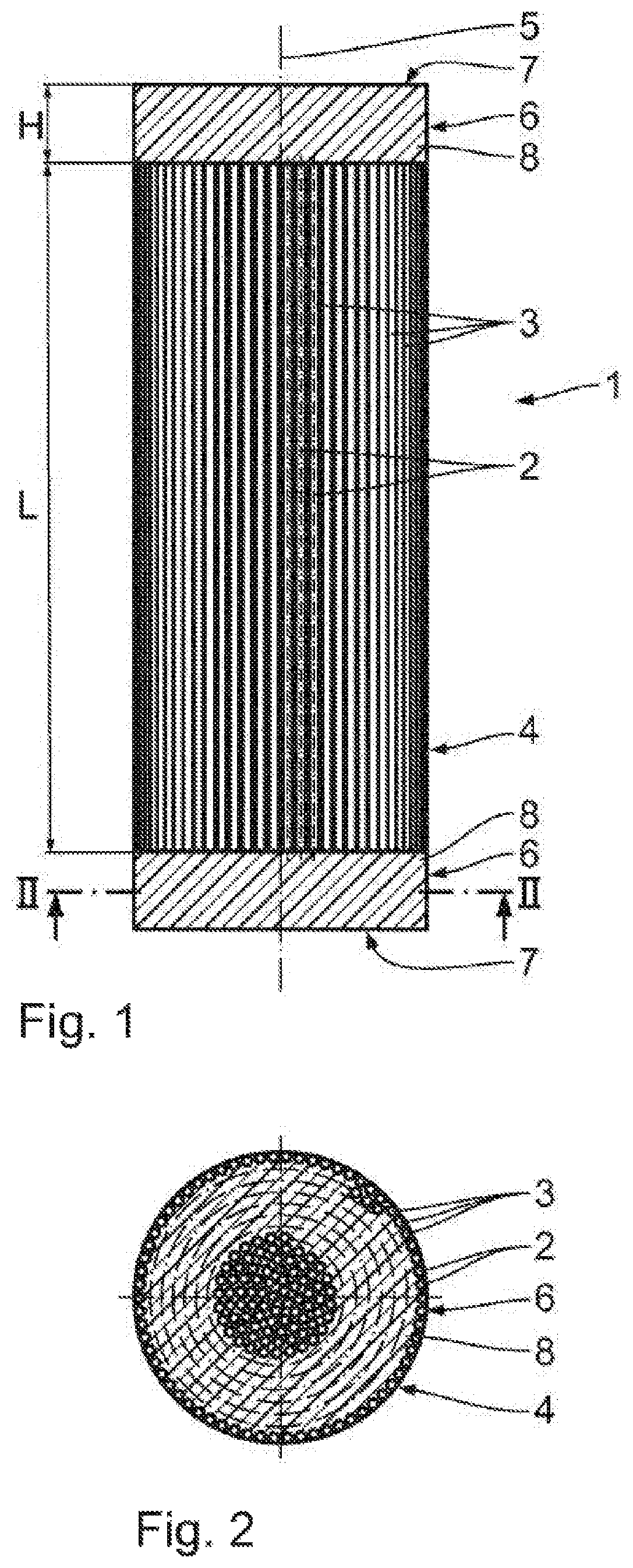 Heat exchanger for an oxygenator and method for producing such a heat exchanger