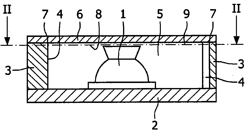 An elongated luminaire comprising leds for illuminating objects in front of the luminaire