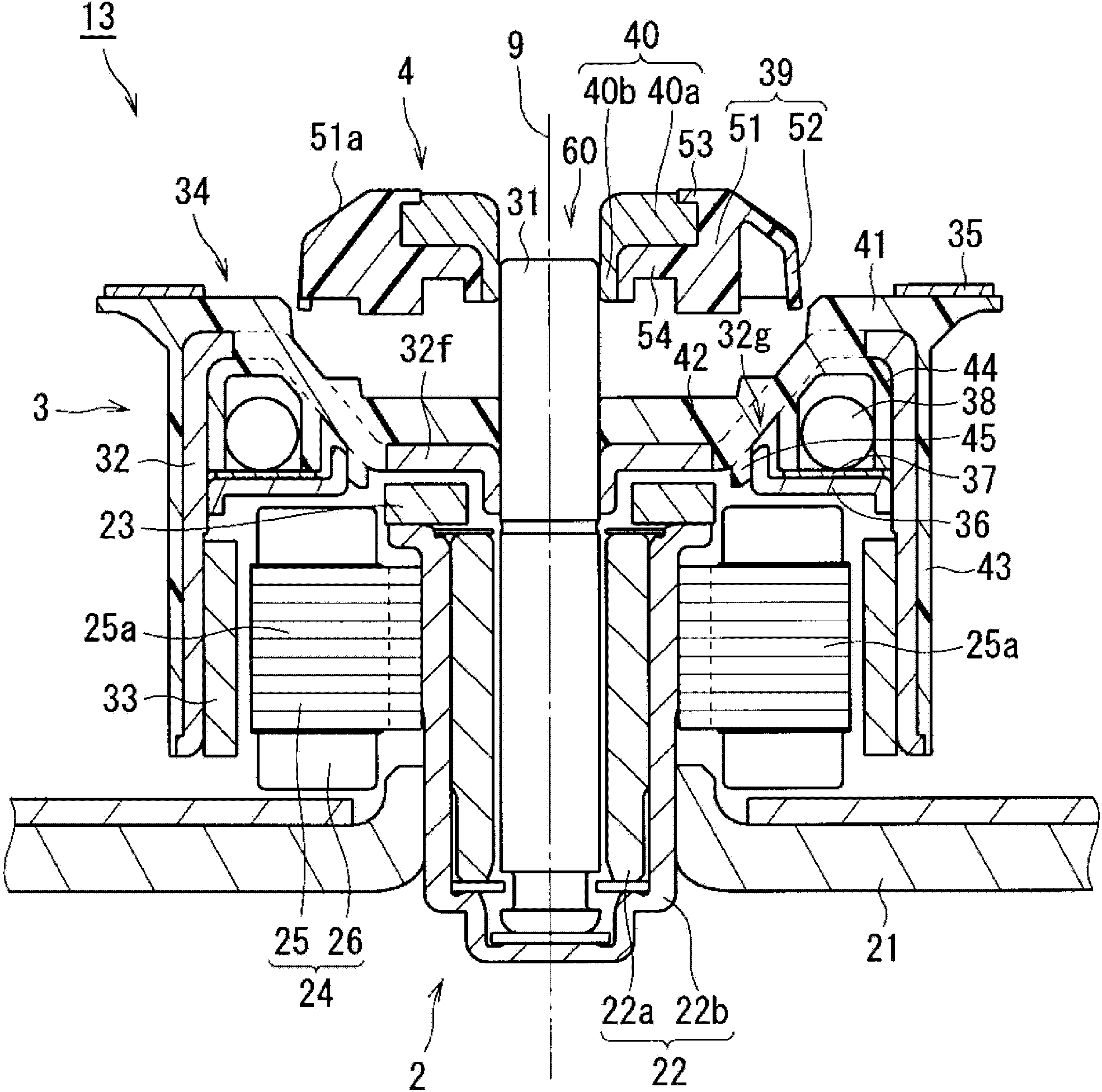 Clamping device, motor, and disk drive device
