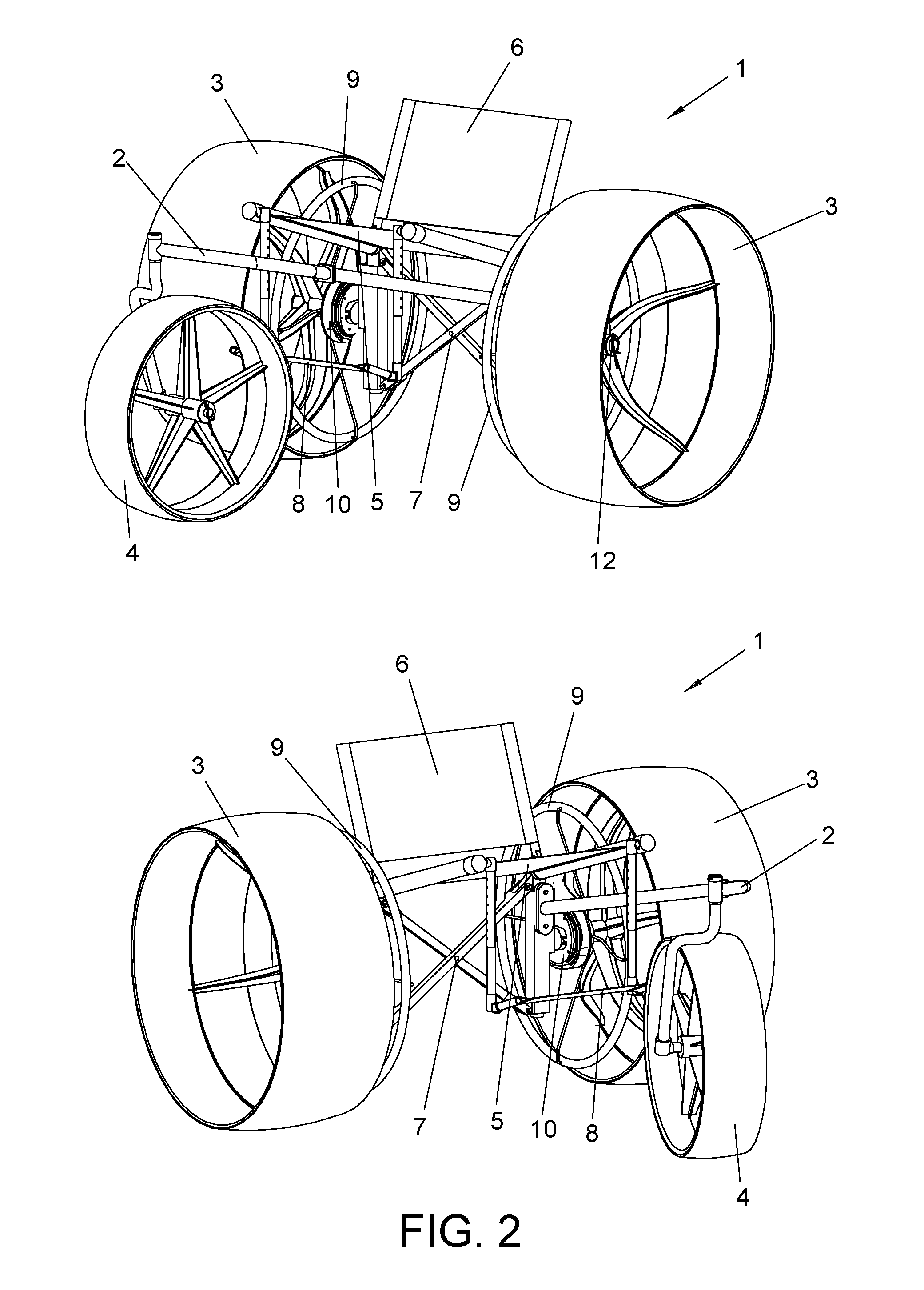 Folding wheelchair