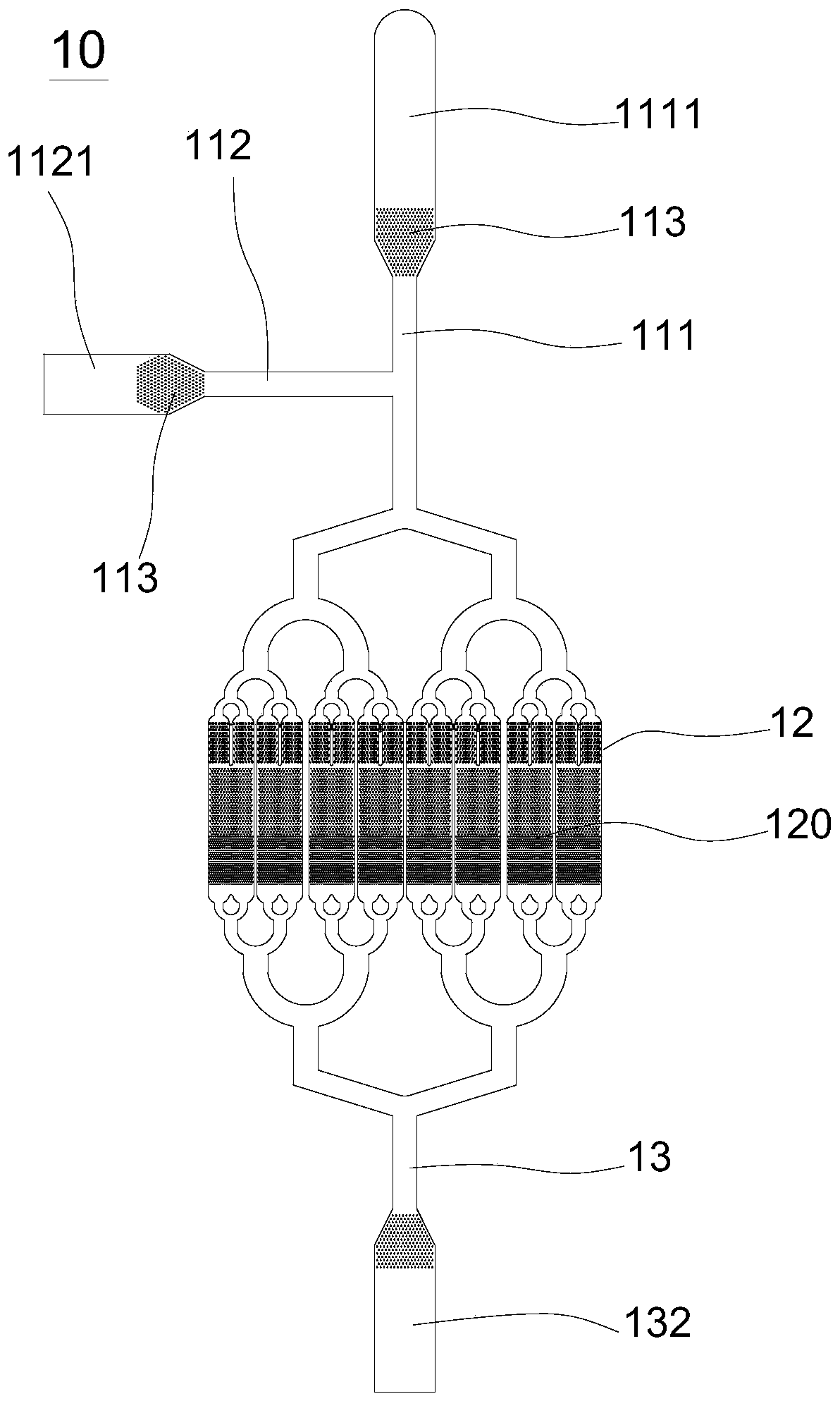 Microfluidic chip for cell separation and application thereof in tumor cell separation, and cell separation and identification method