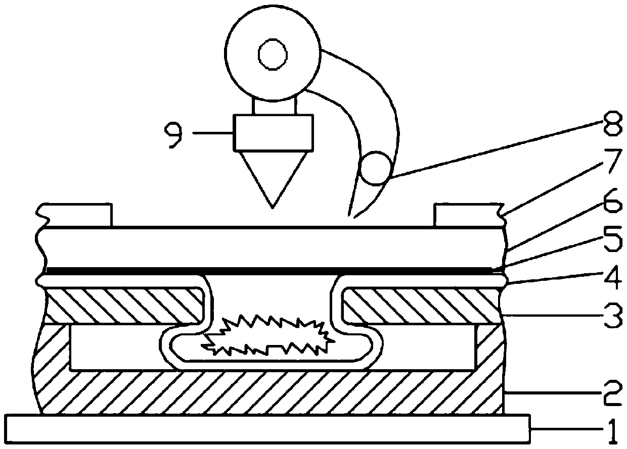 A method and device for improving the connection strength of laser shock riveting