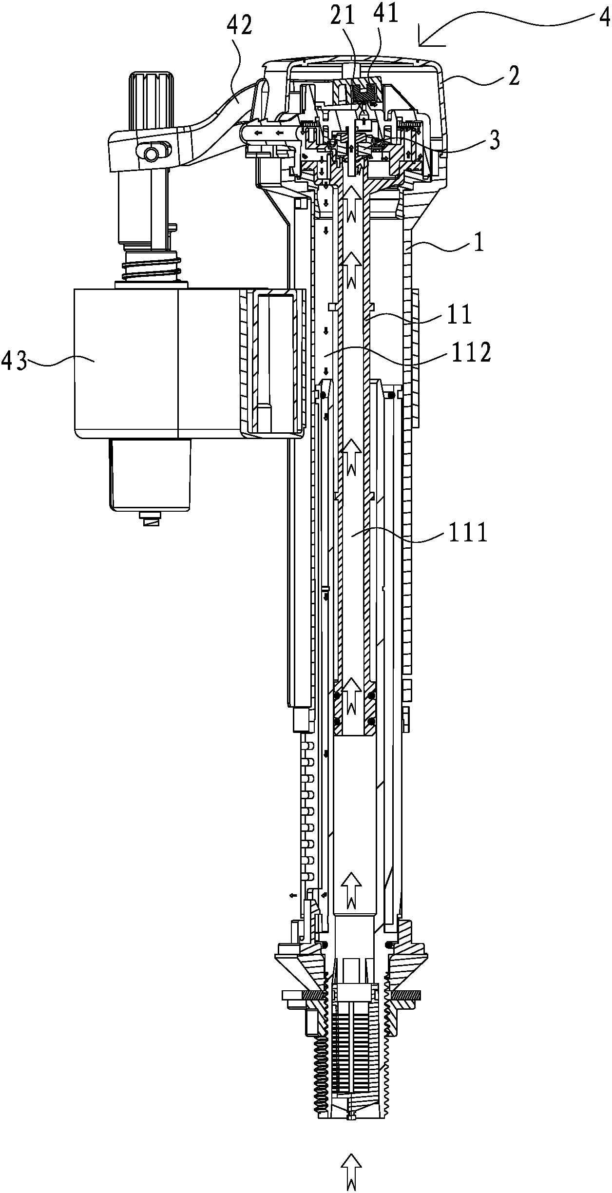 Anti-siphon structure for water inlet valve