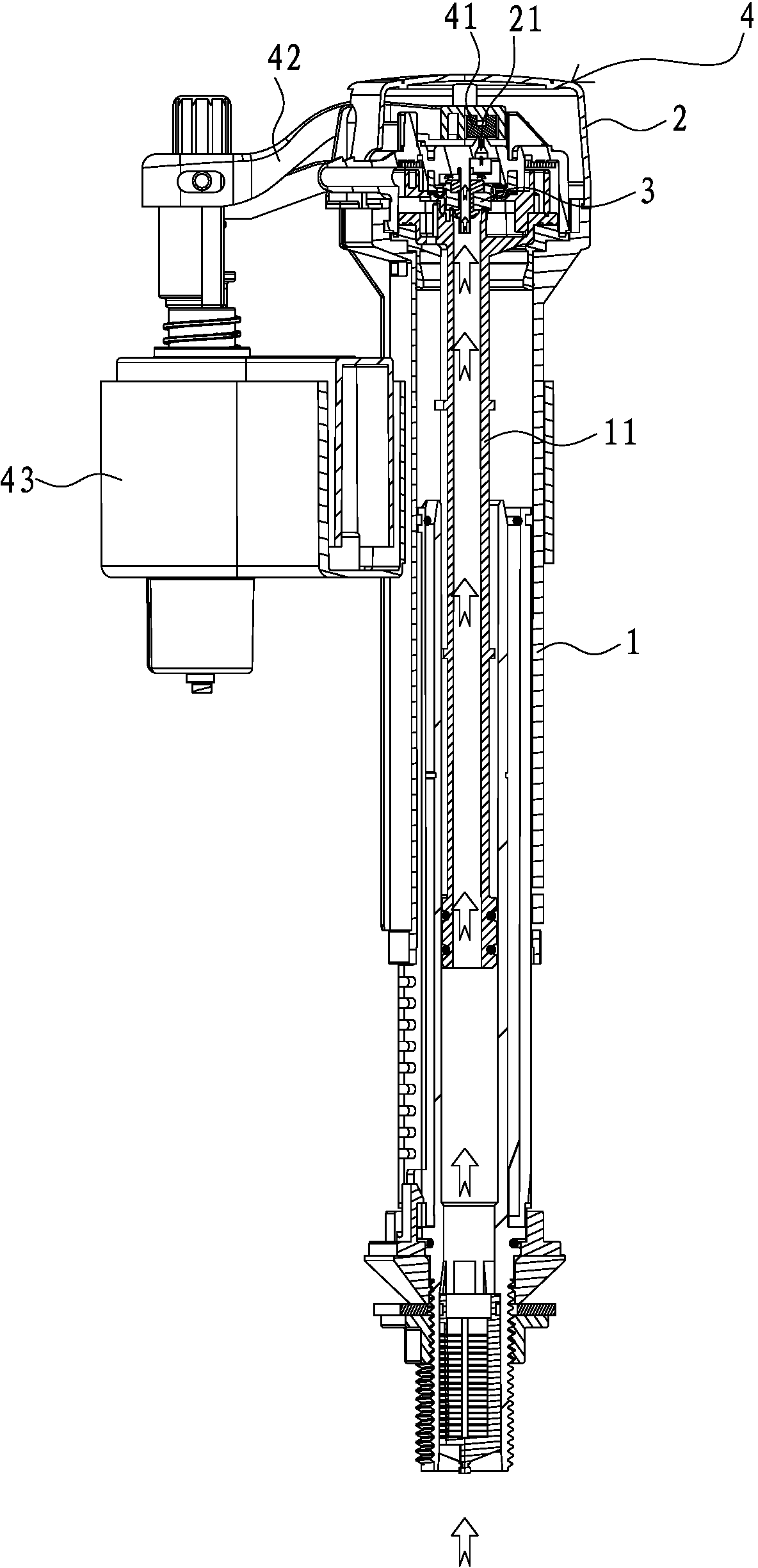 Anti-siphon structure for water inlet valve