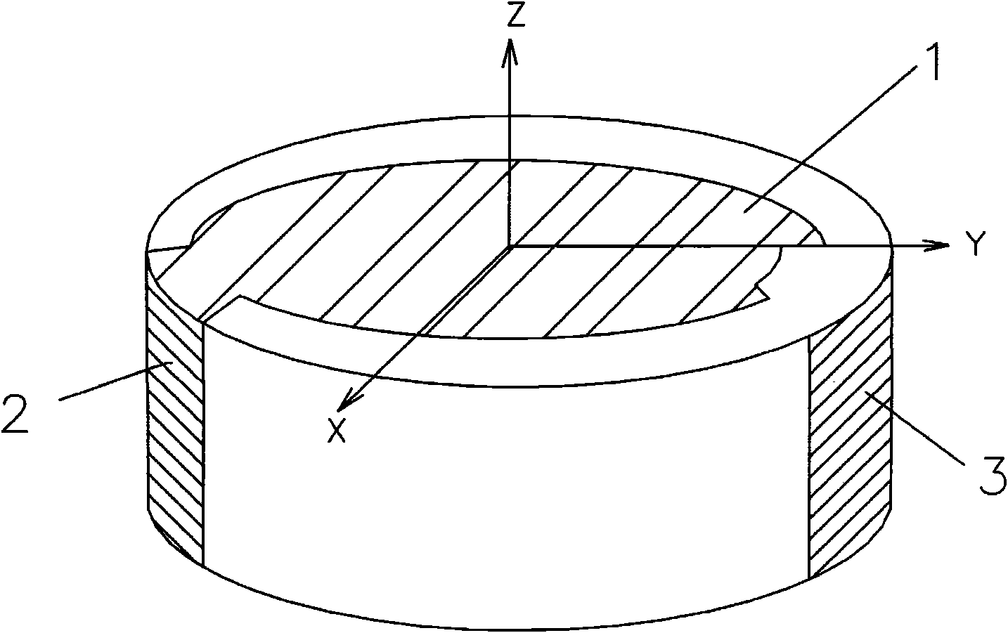 Radial vibration piezoelectric transformer and preparation method thereof