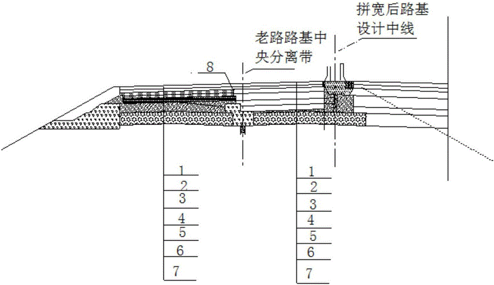Single-side joint structure and single-side joint method for expressway extension