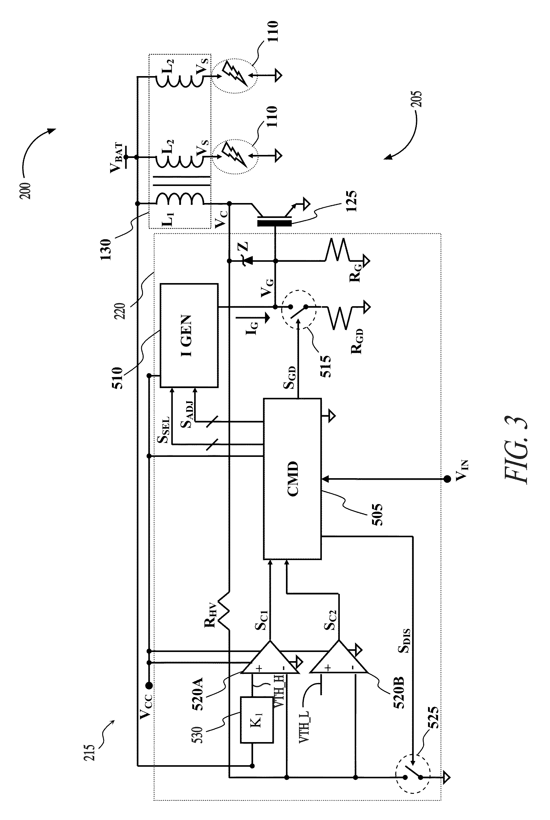 Soft turn-on in an ignition system of a combustion engine