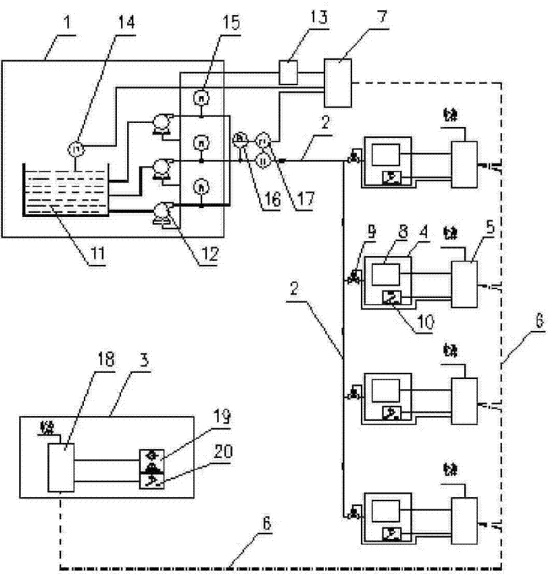 Transformer water atomizing fire-fighting method based on bus control and fire-fighting system