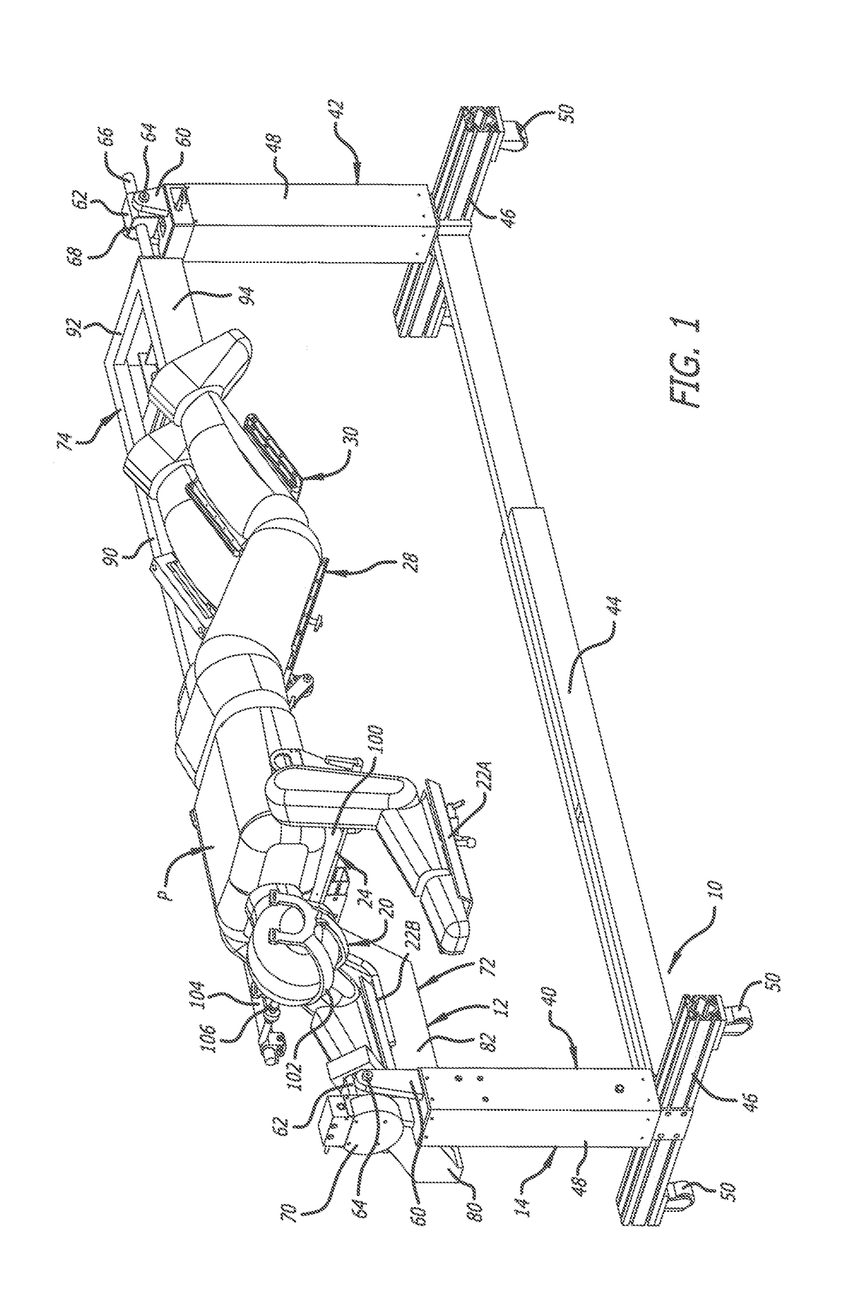 Surgical frame and method for use thereof facilitating patient transfer