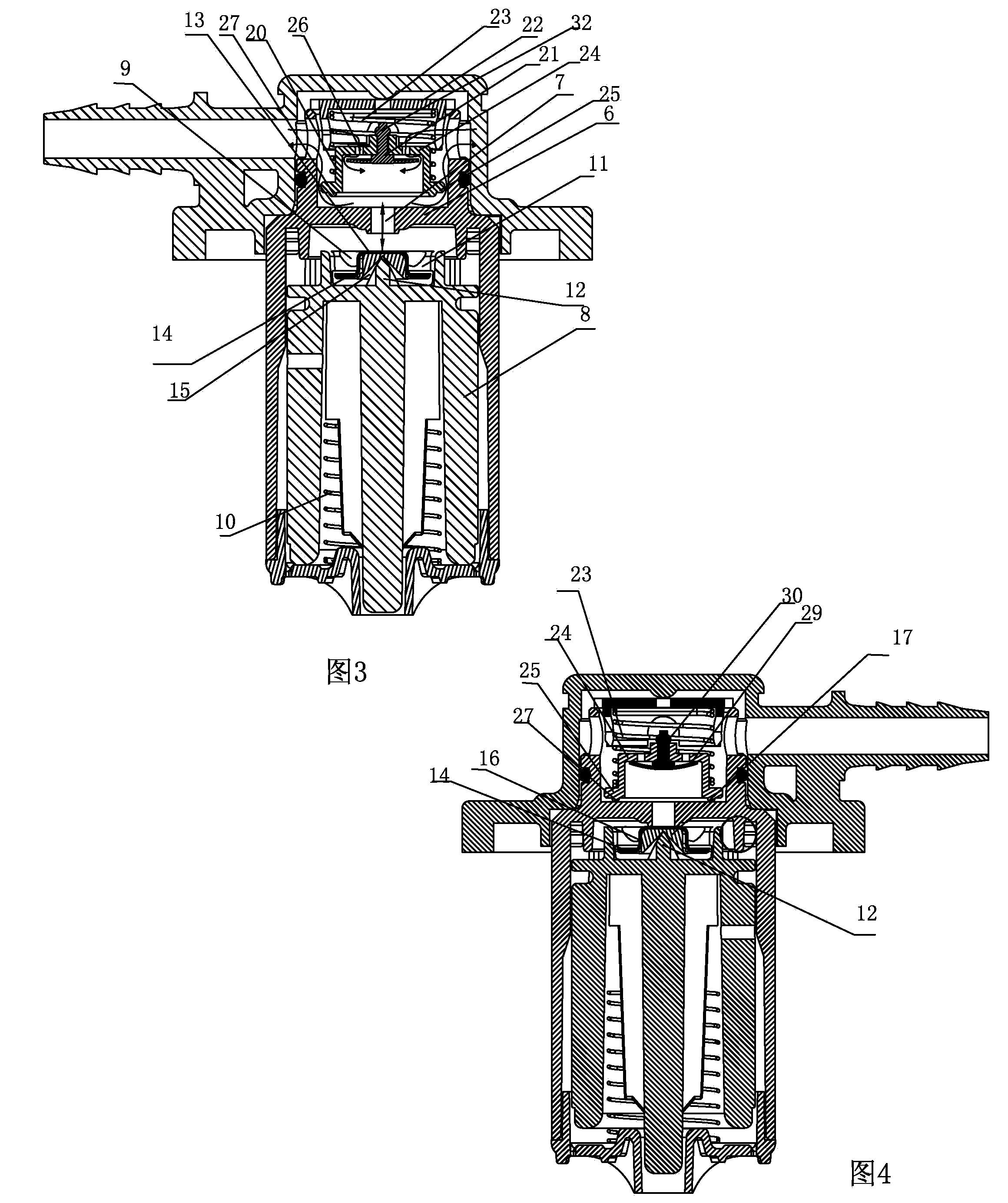 Overflow cut-off valve