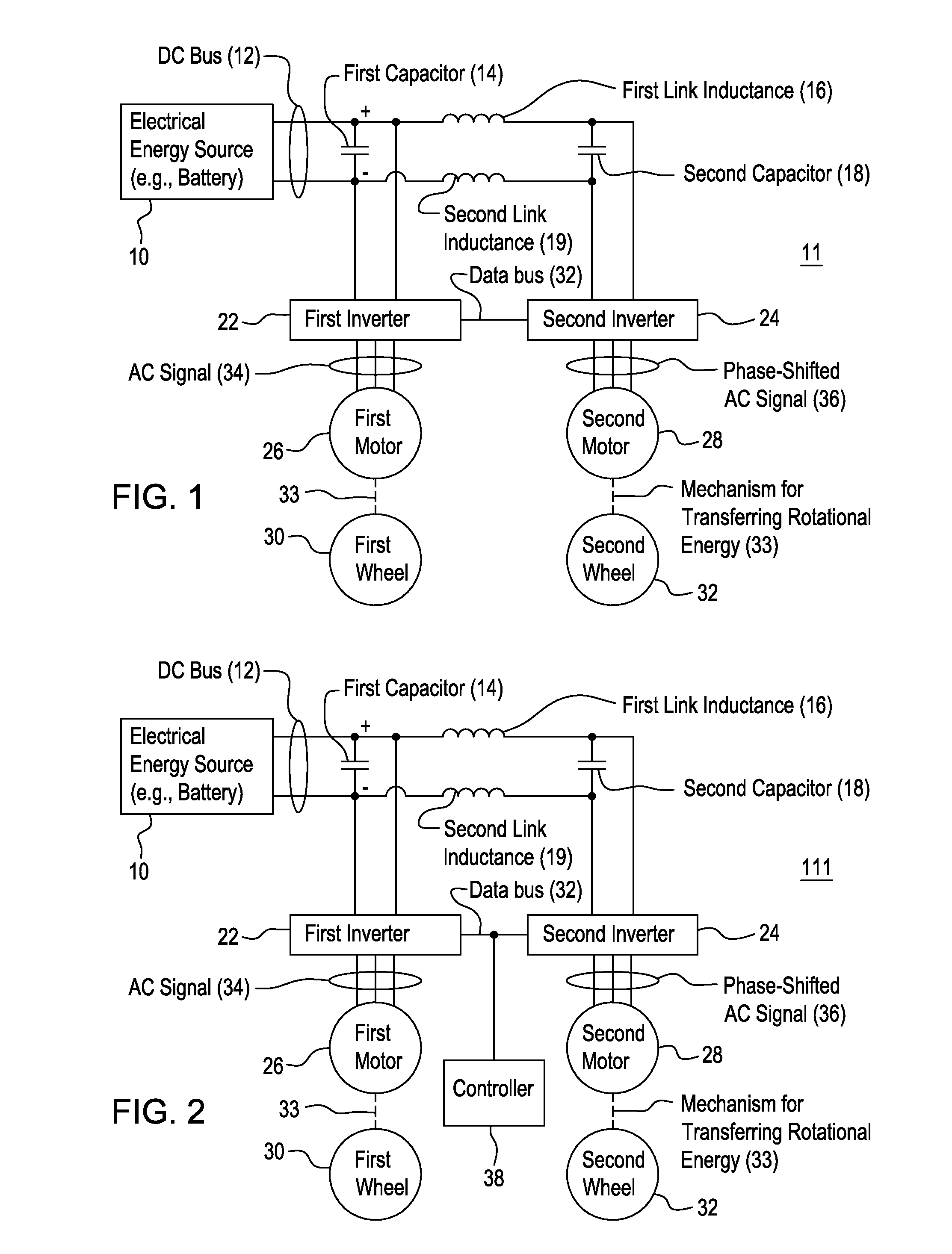 System for controlling rotary electric machines to reduce current ripple on a direct current bus
