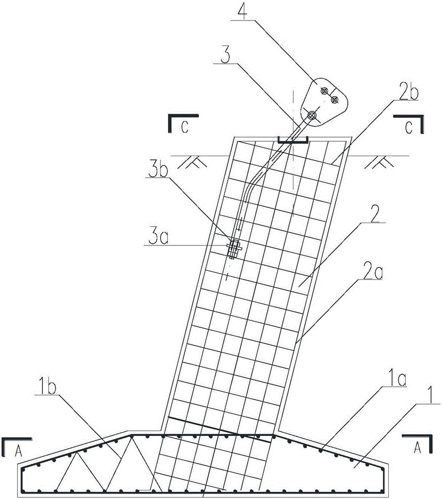 A base structure for UHV single-column cable tower V-shaped cable