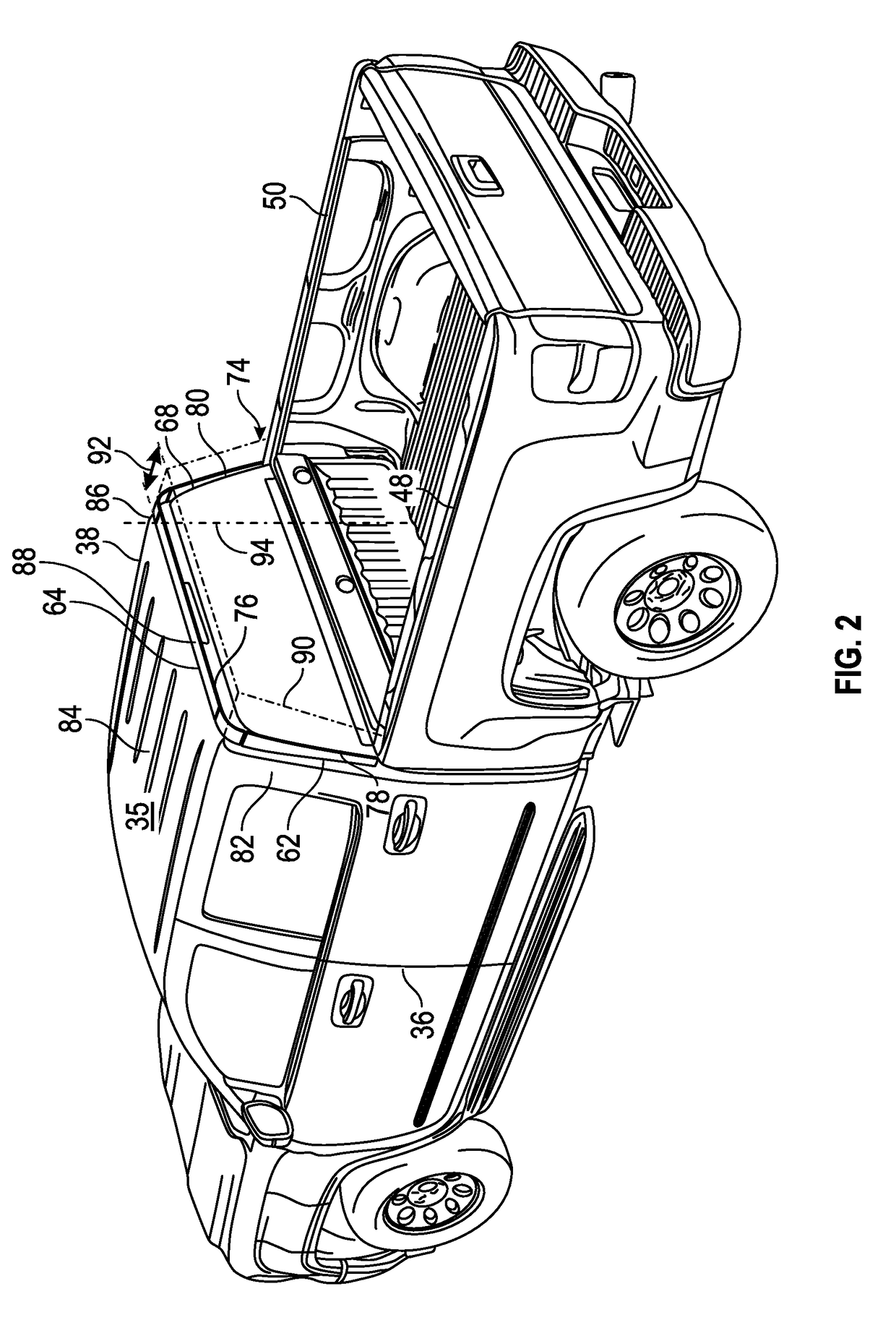 Pickup truck cab extender system and method