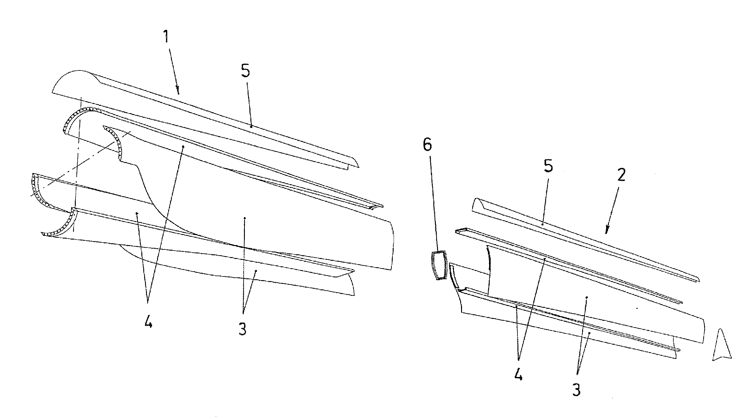 System for connecting wind generator blade sections