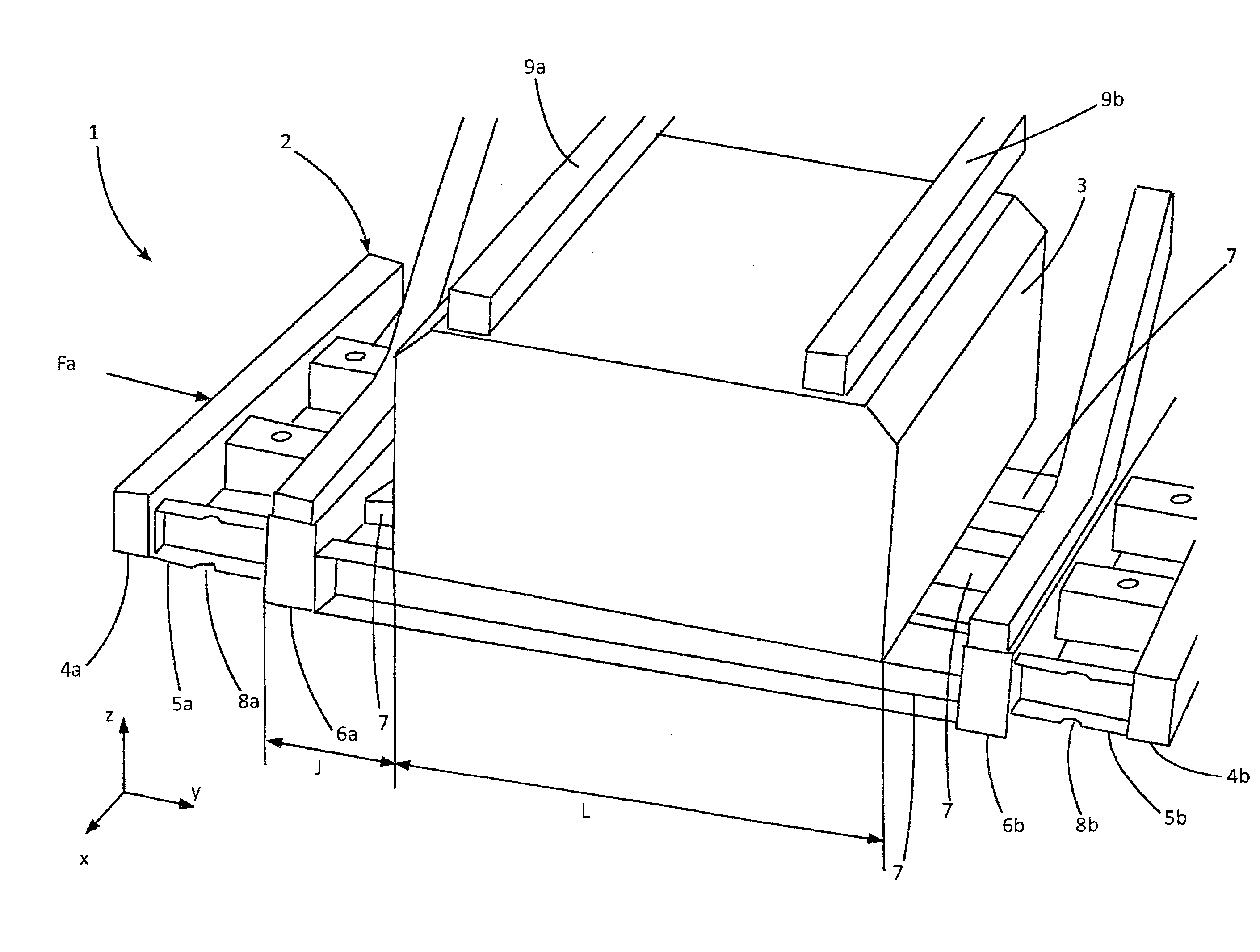 Structure intended to hold an electric battery for powering an electric motor for driving a motor vehicle