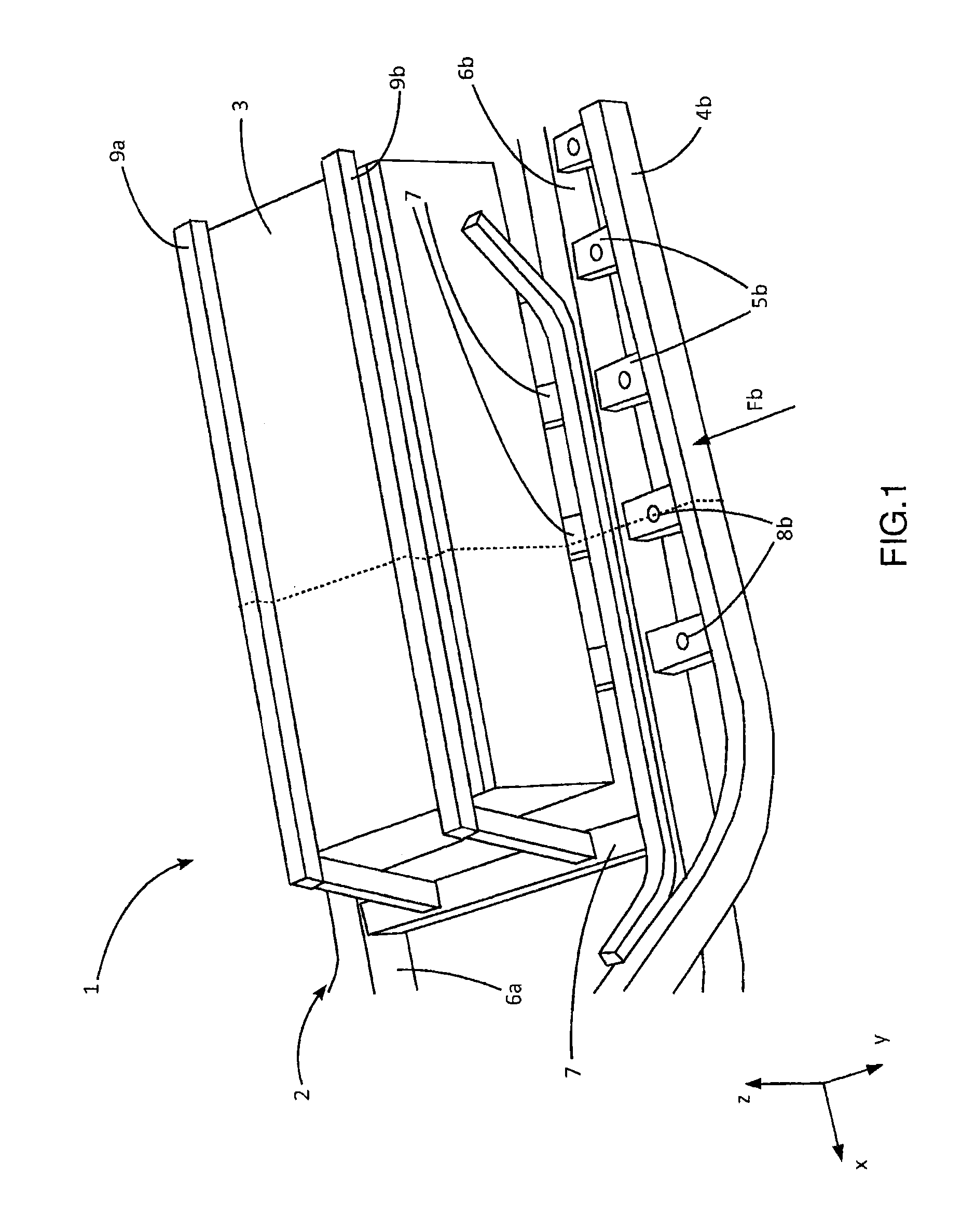 Structure intended to hold an electric battery for powering an electric motor for driving a motor vehicle