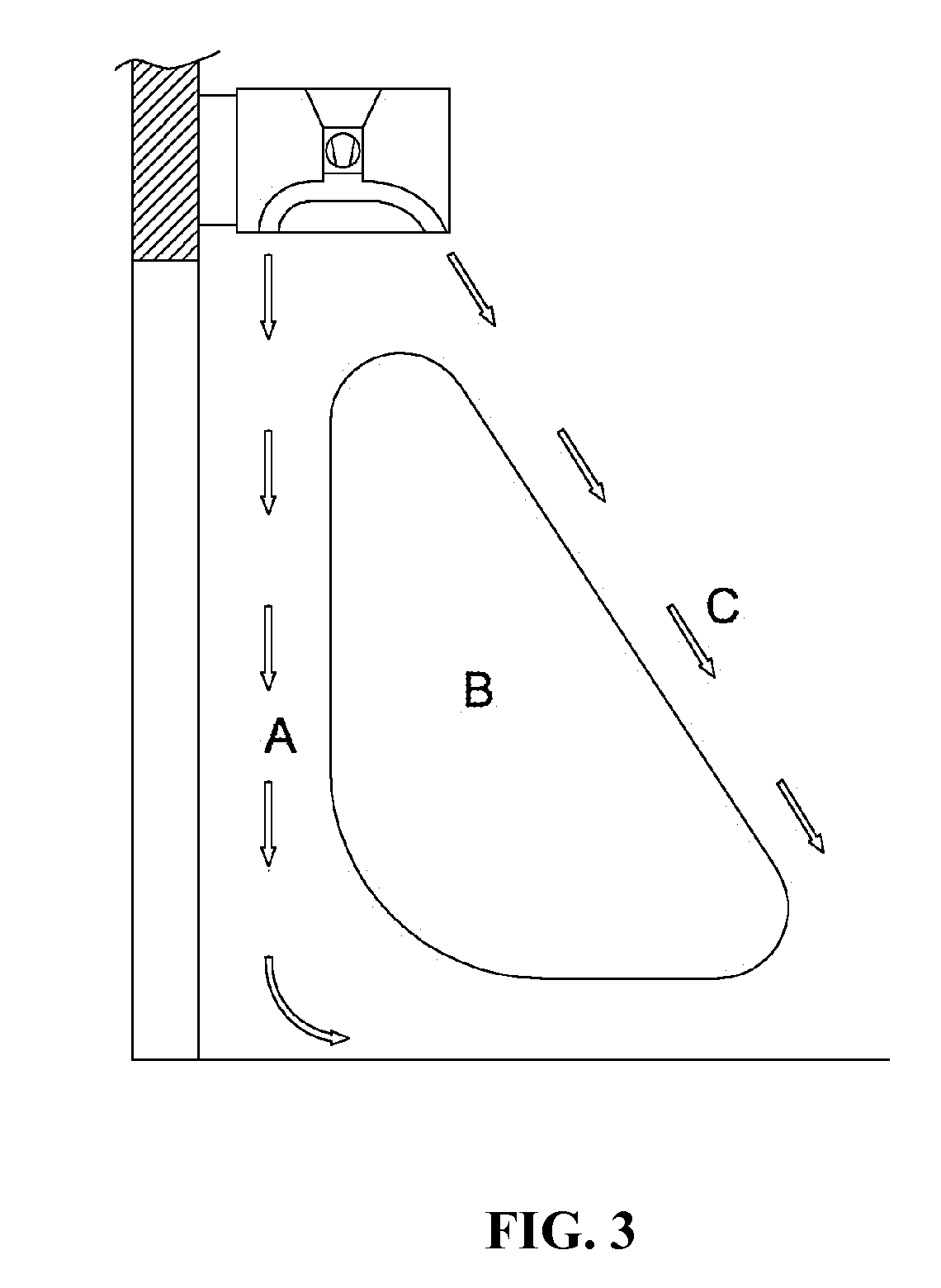 Air curtain with a main air stream and an auxiliary air stream, and a device and method for producing the same