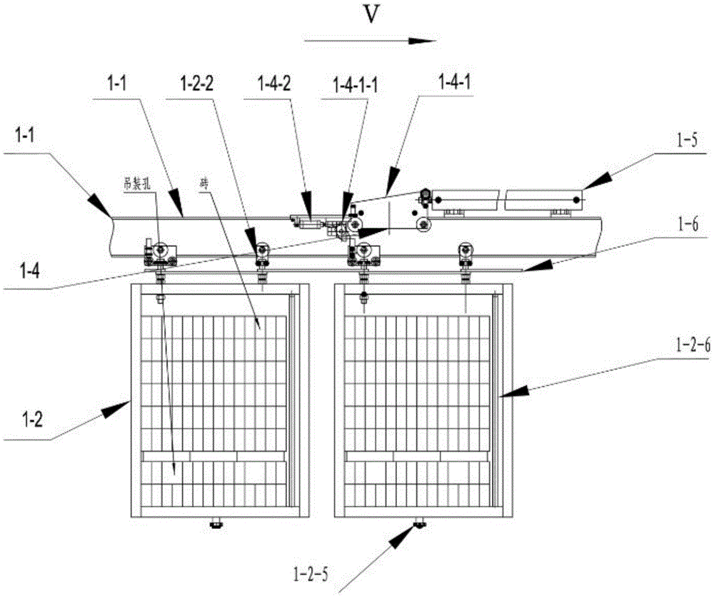 An automatic packing production line for square bricks