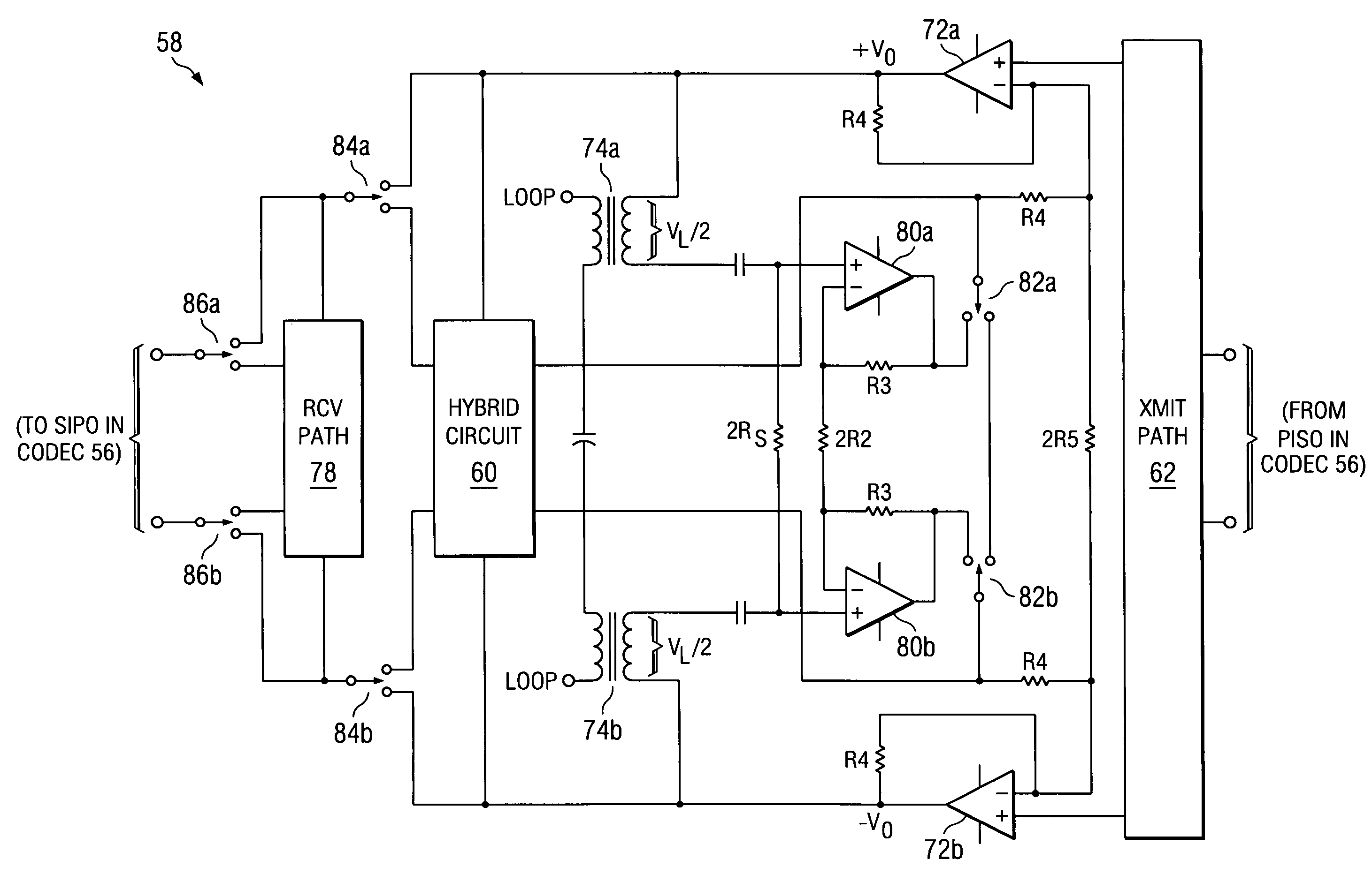 Single-ended loop test circuitry in a central office DSL modem