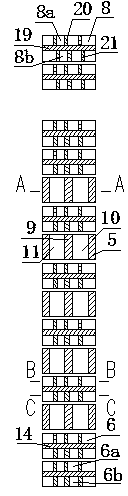 Multi-stage stratified combustion system and method for primary air and secondary air of boiler