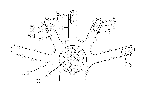 Health care pad for contracture hand