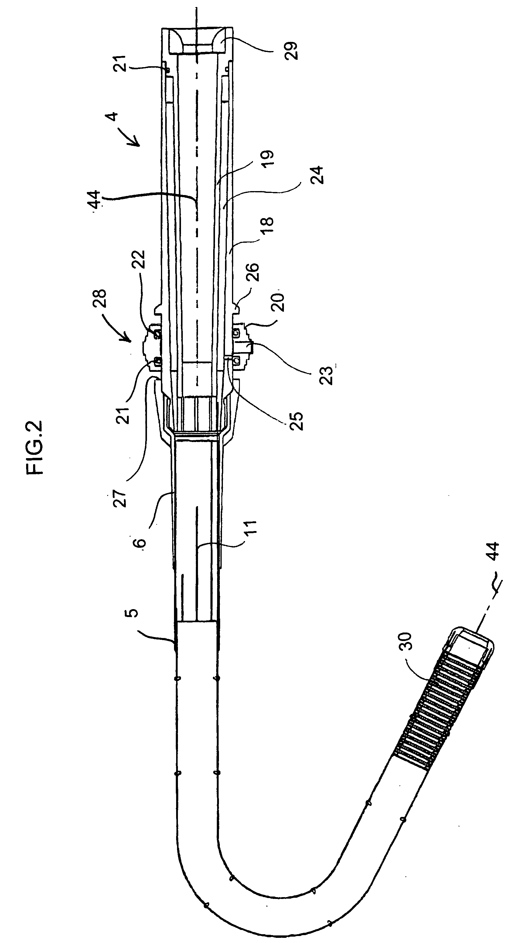 Torque-transmitting, variably-flexible, corrugated insertion device and method for transmitting torque and variably flexing a corrugated insertion device