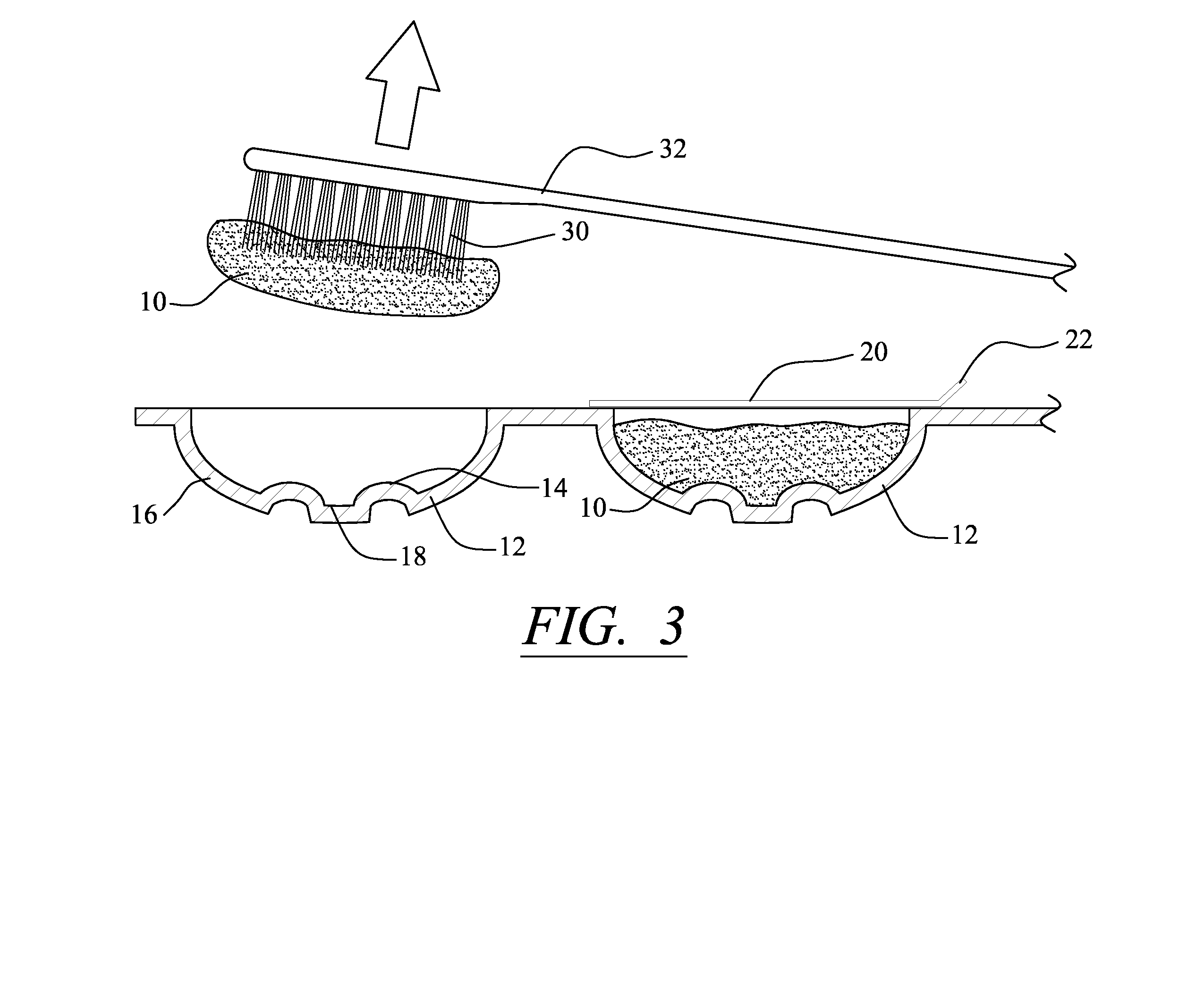 Toothpaste composition and method of applying a single serving of toothpaste to a toothbrush