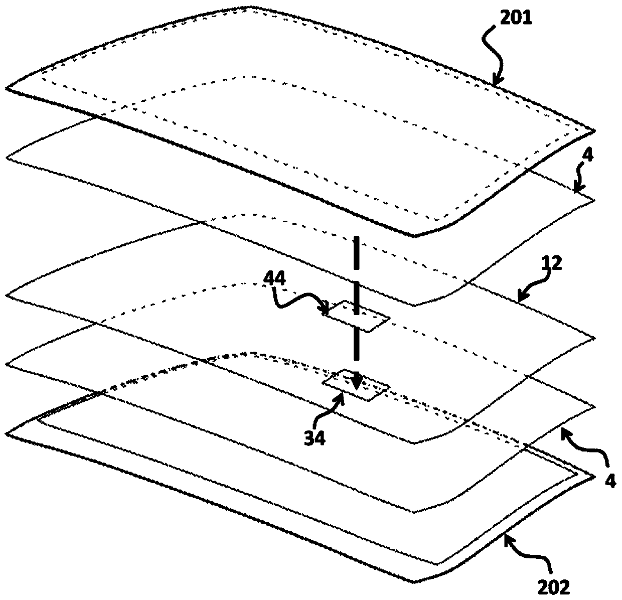 Invisible edge solid substrate compensation layer for automotive glazing