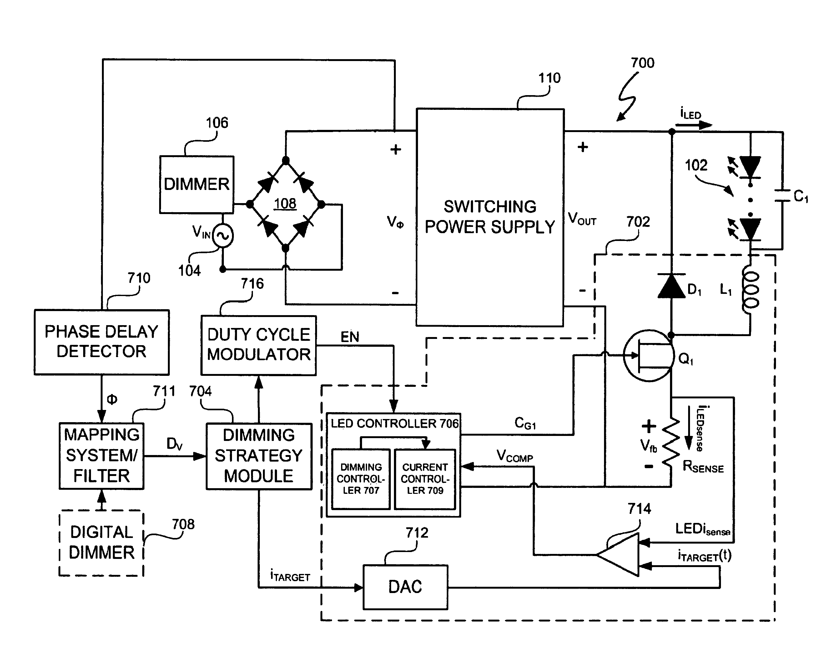 LED lighting system with accurate current control