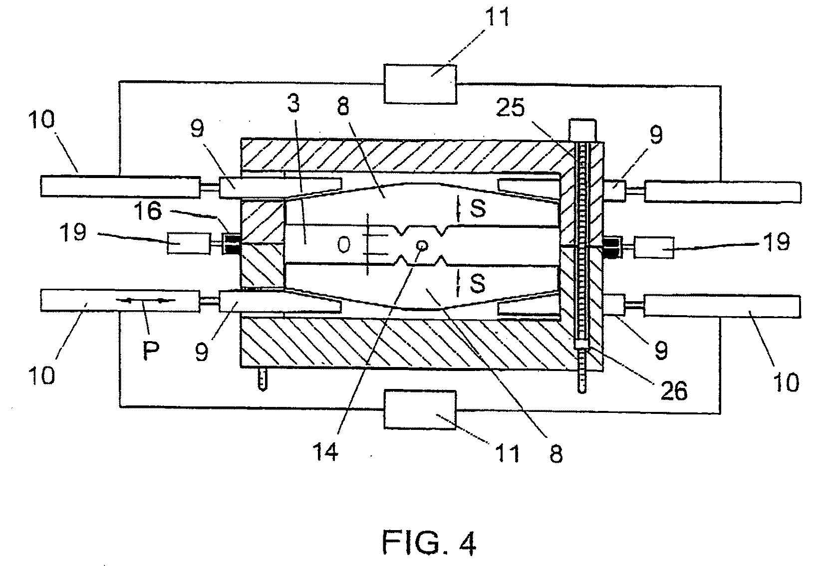 Apparatus and method for manufacturing products from a thermoplastic mass
