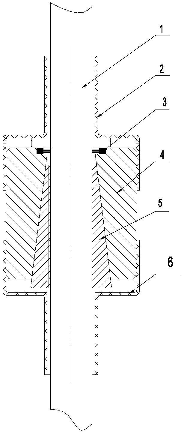 Core anti-corrosion anchor cable anchorage for mining