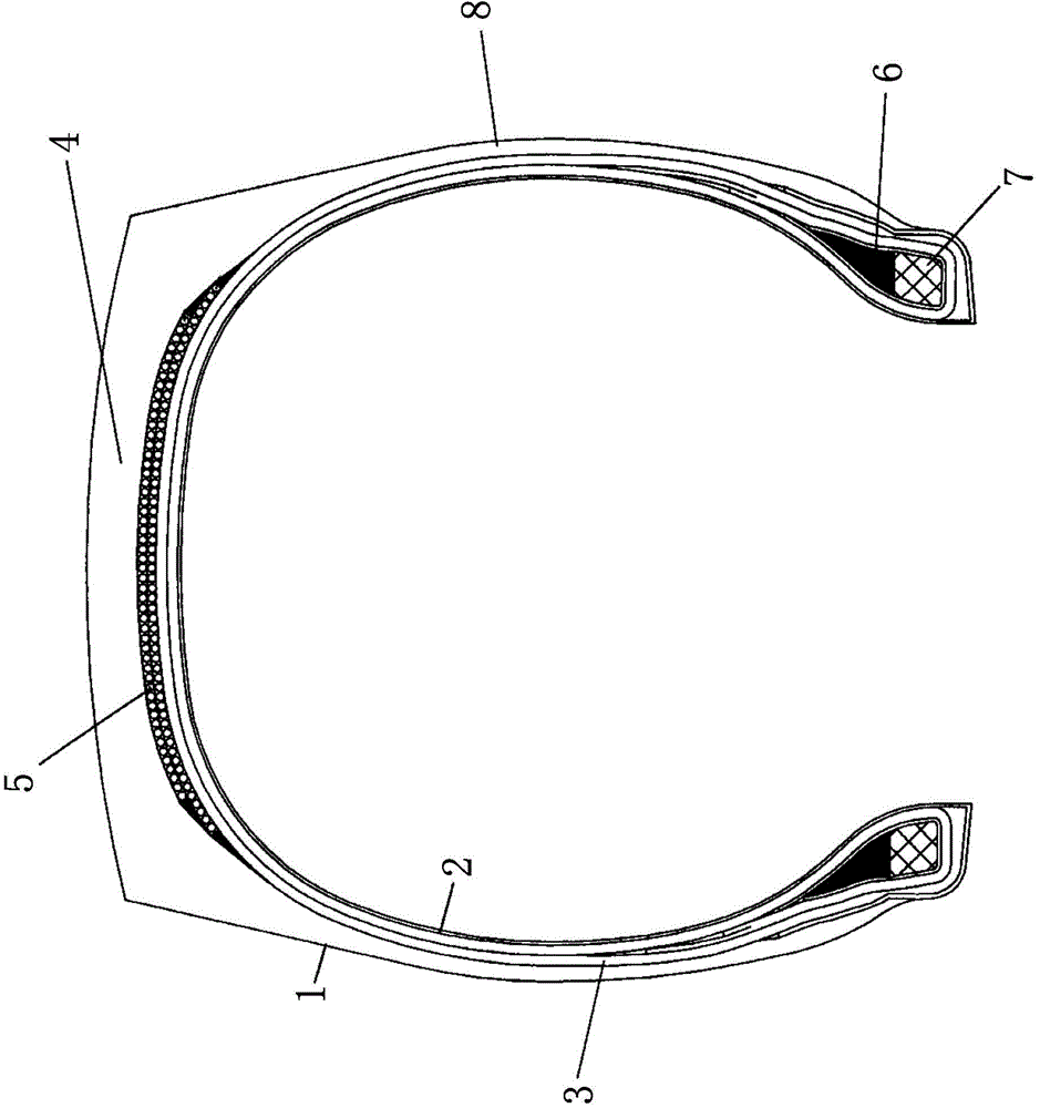 Steel wire belt ply oblique crossing type engineering tyre