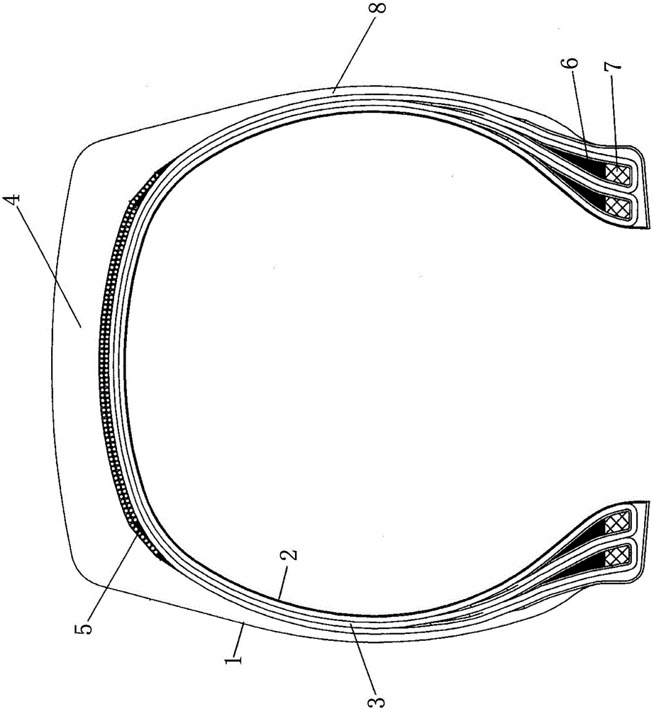 Steel wire belt ply oblique crossing type engineering tyre