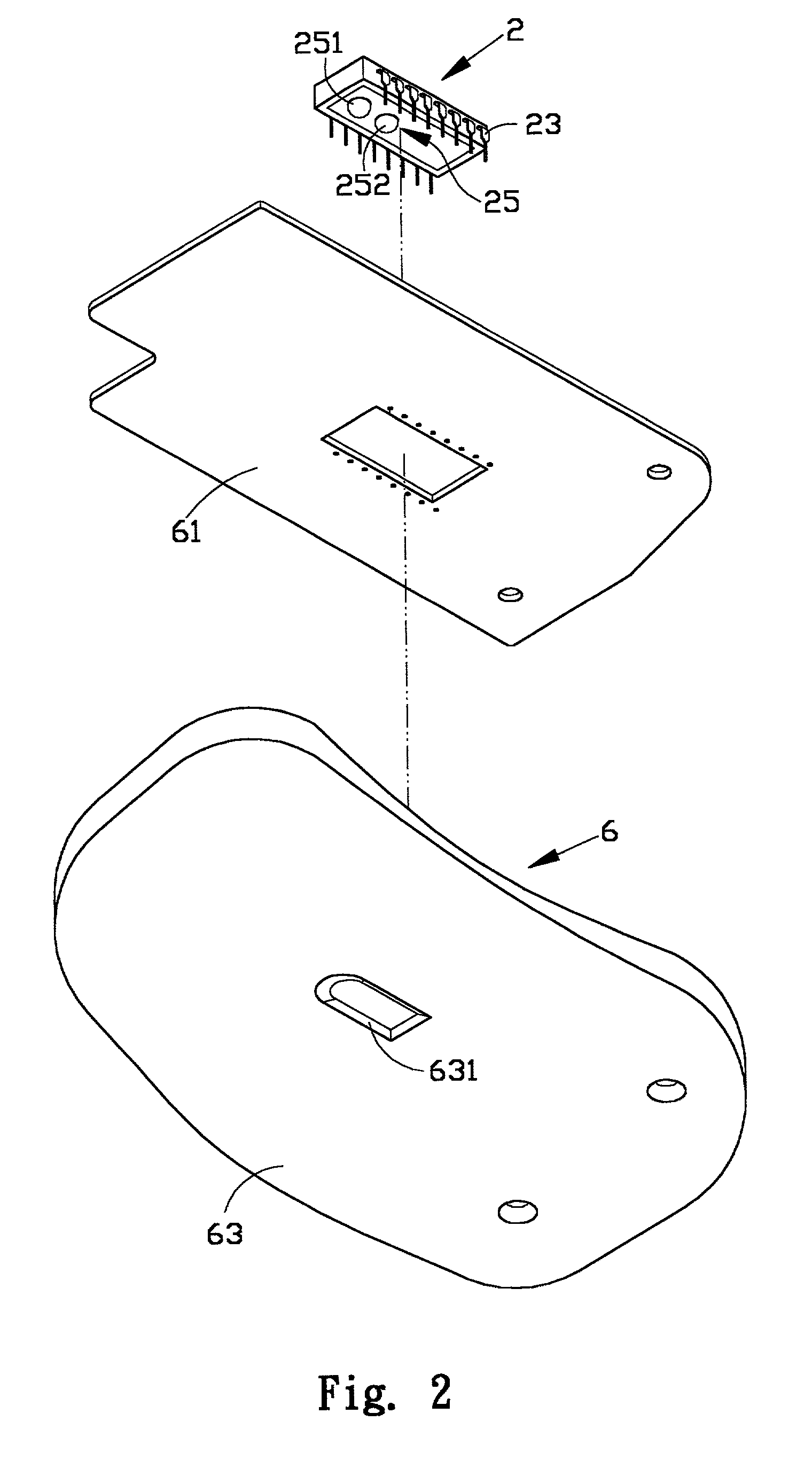 Modulated optical mouse for a personal computer