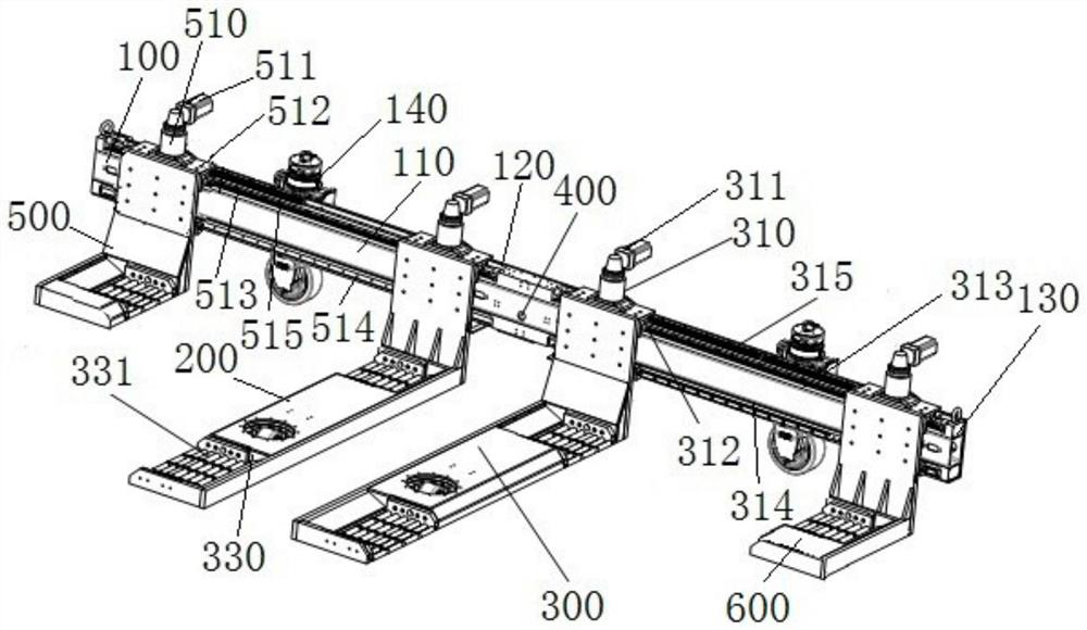 Internal forklift parking robot control system with gear tooth structure and method