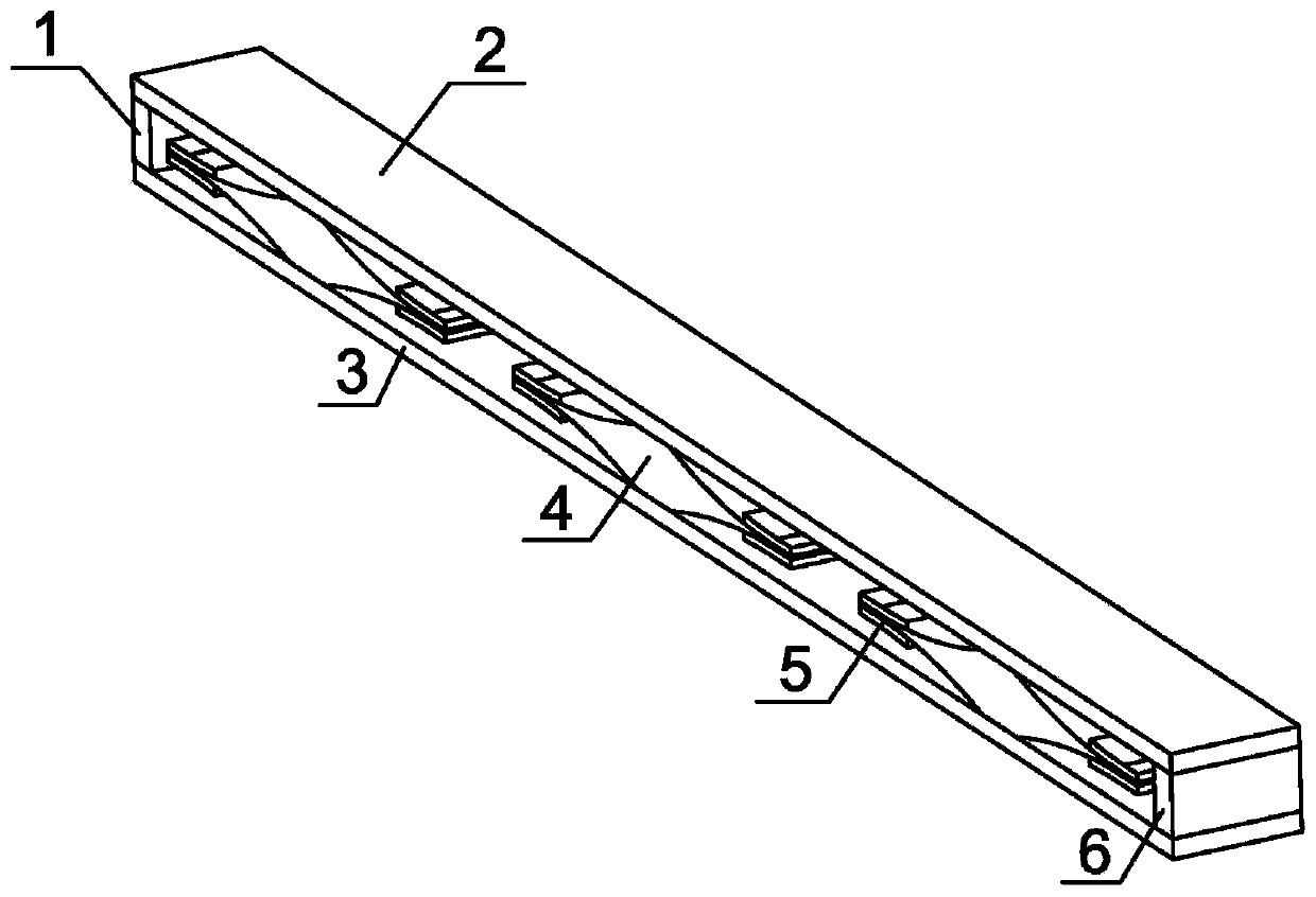 A box-type vibration-damping structure based on the acoustic black hole effect